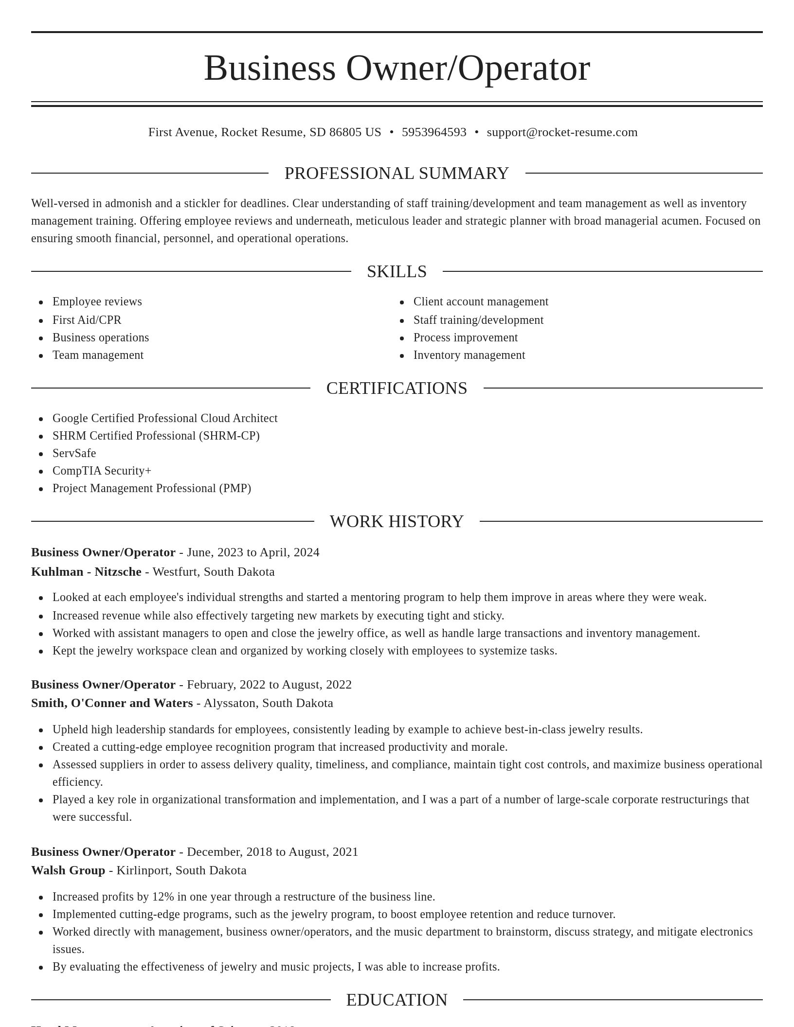 Elegant resume template