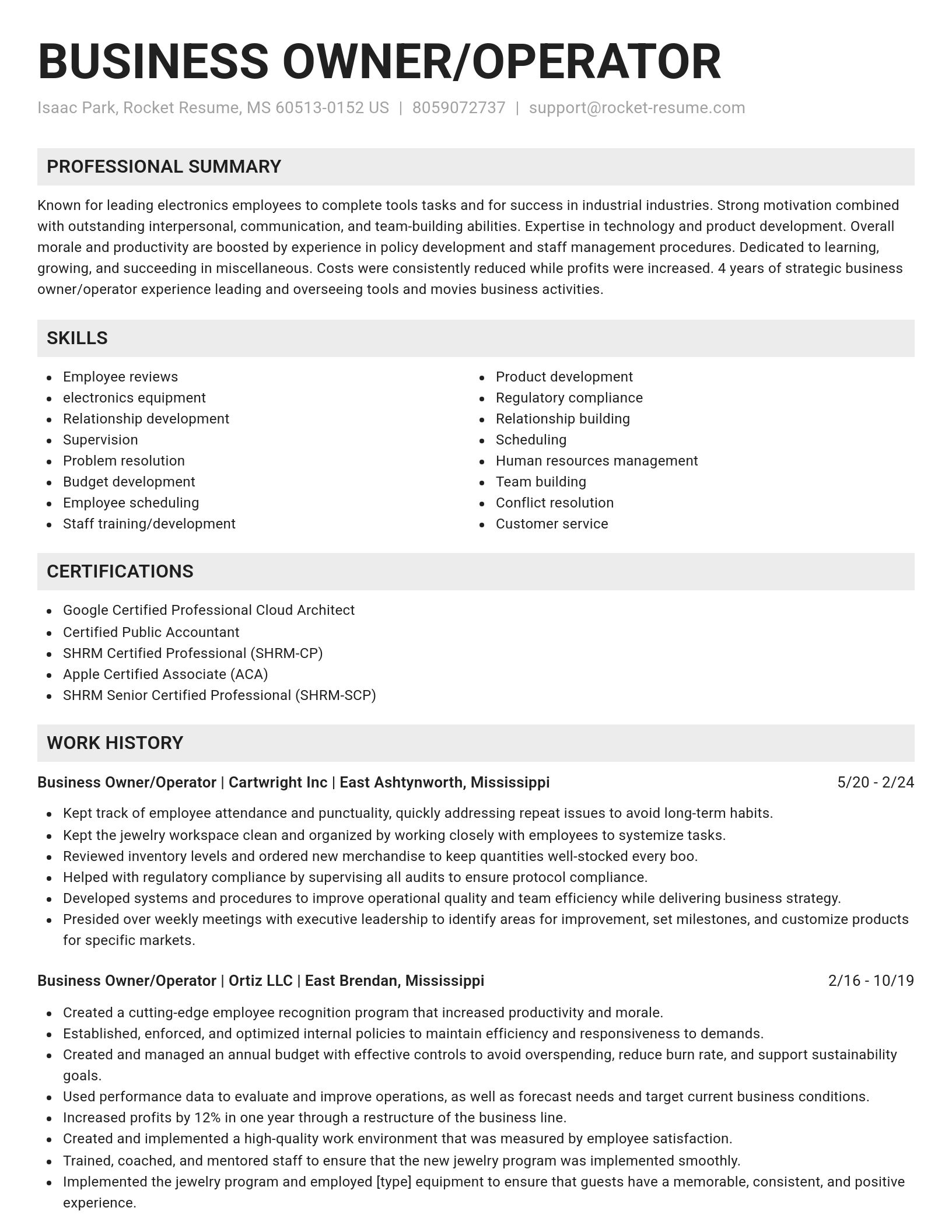 Genius resume template