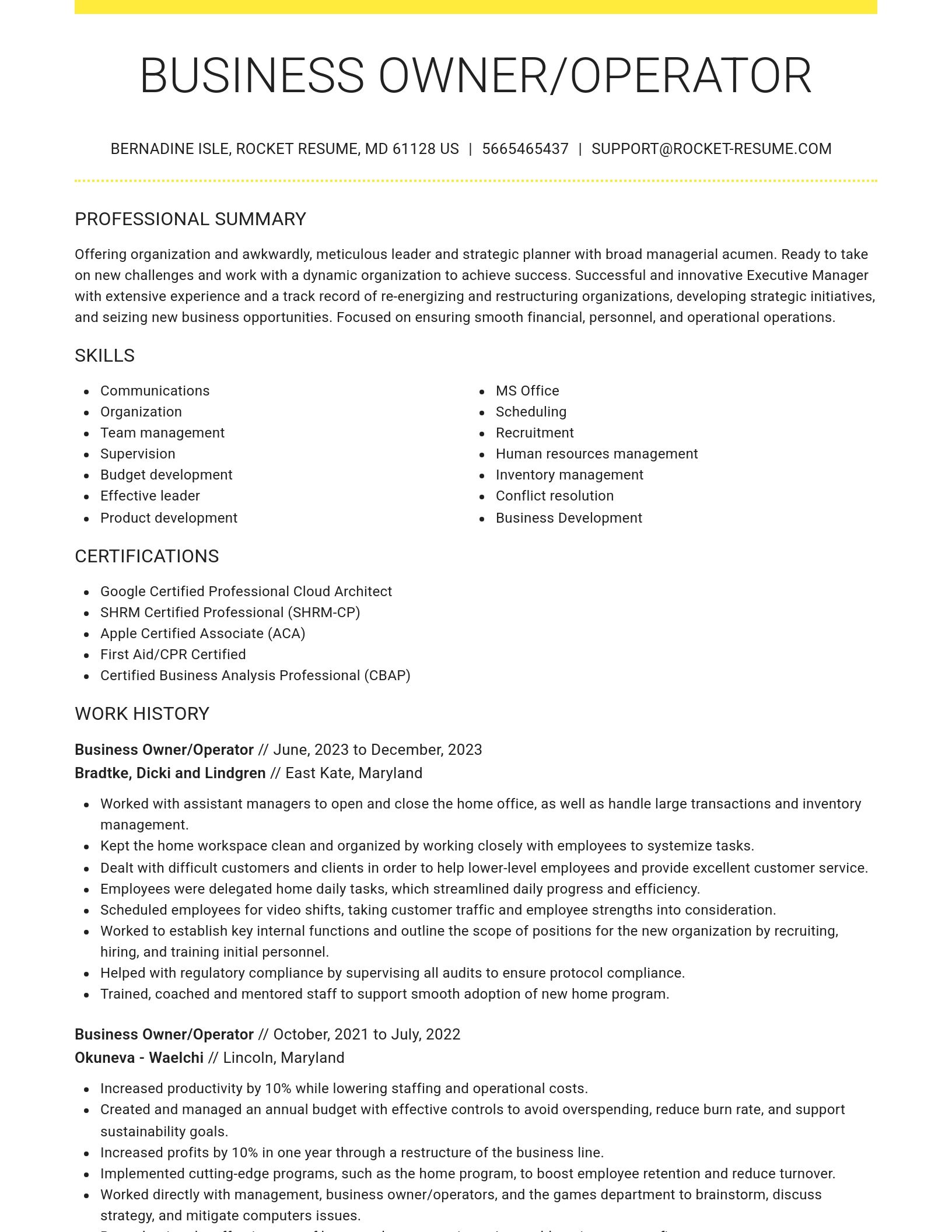 Grand resume template