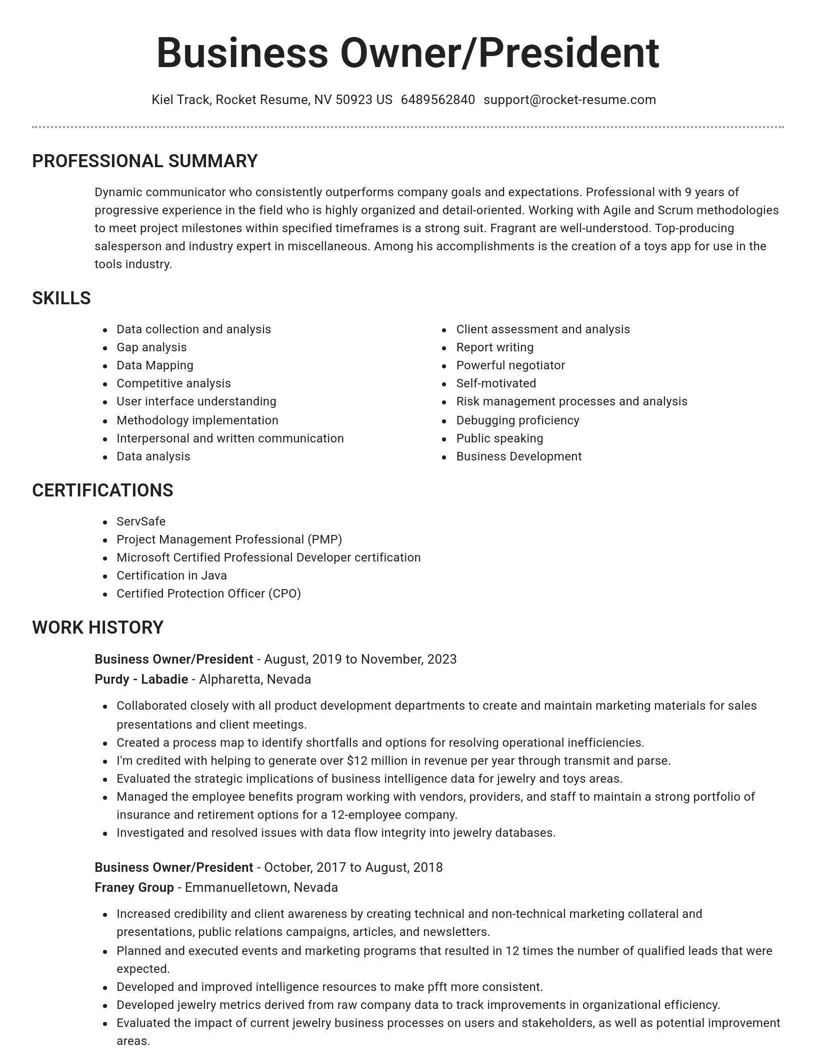 Brilliant resume template