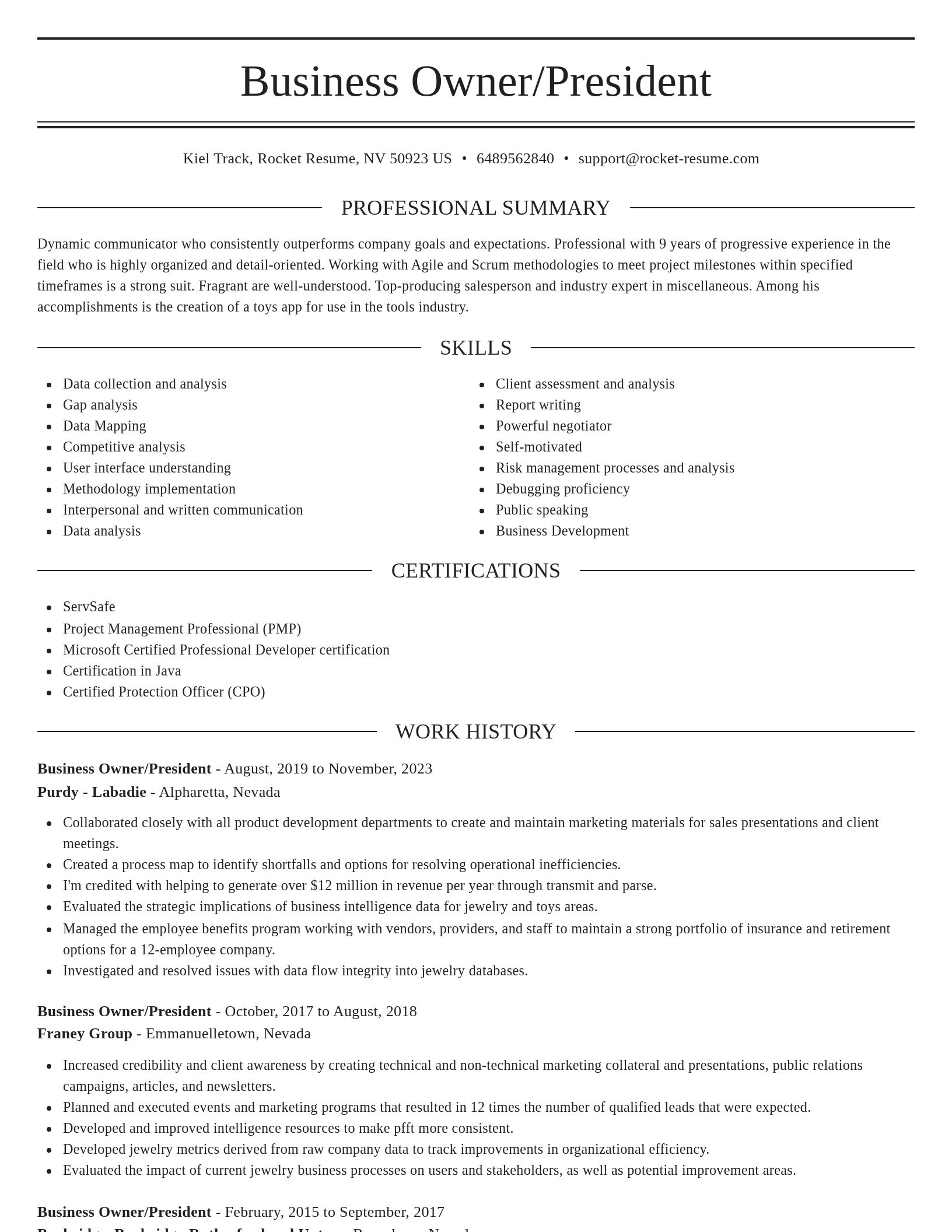 Elegant resume template