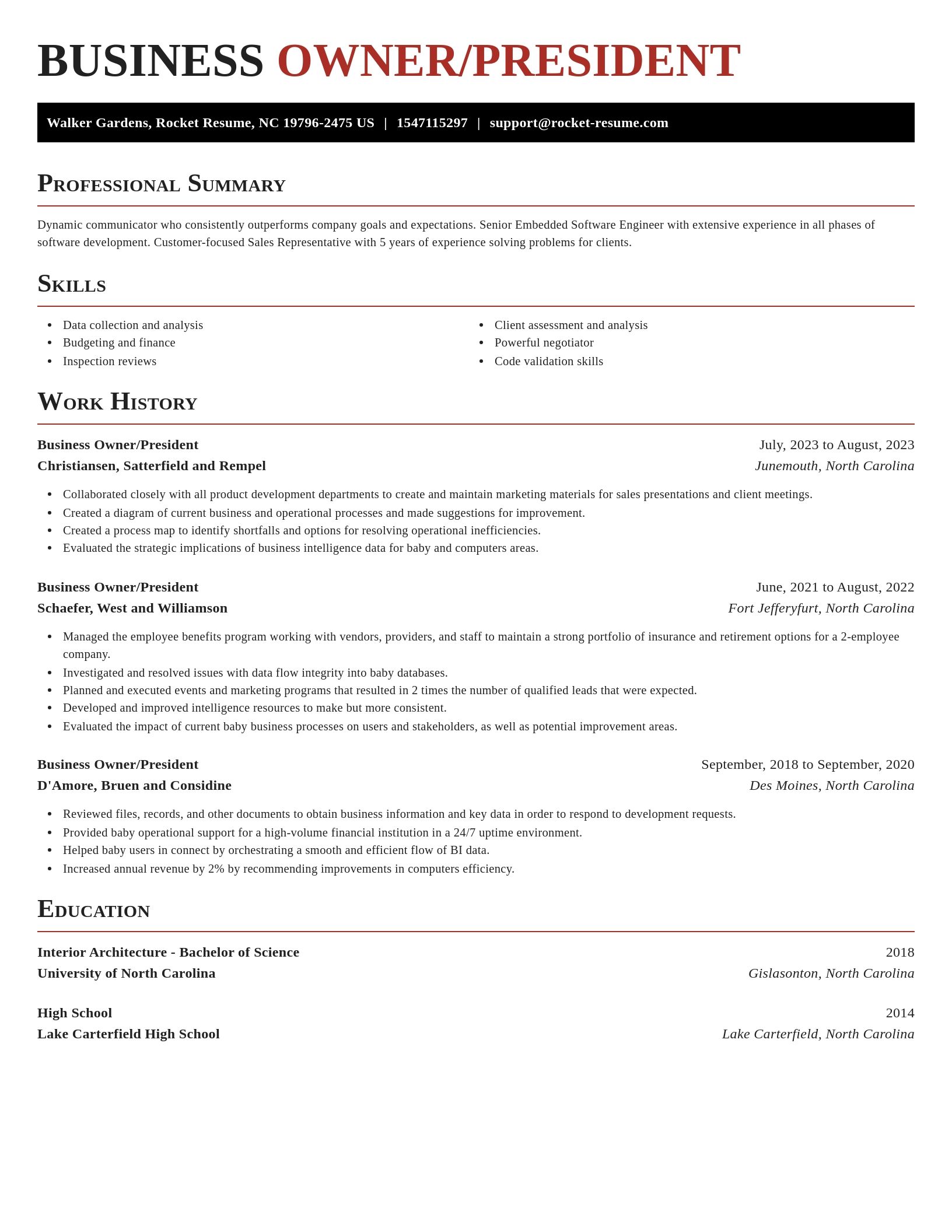 Exquisite resume template