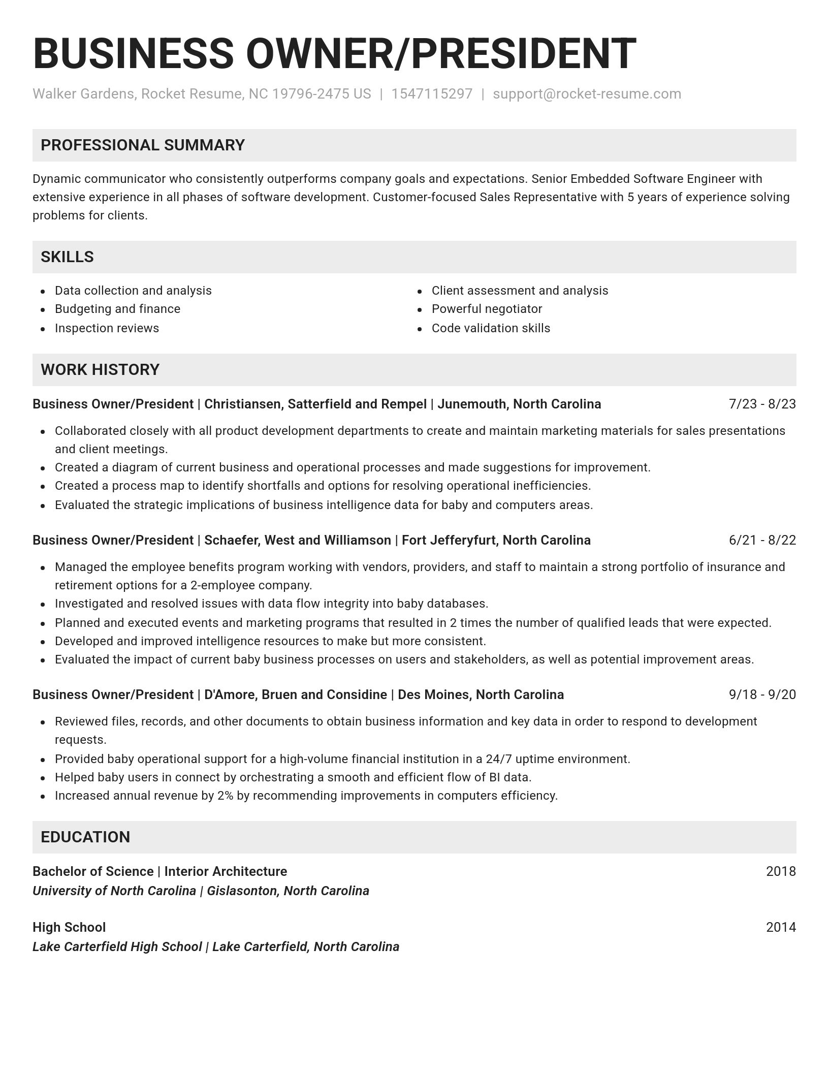 Genius resume template