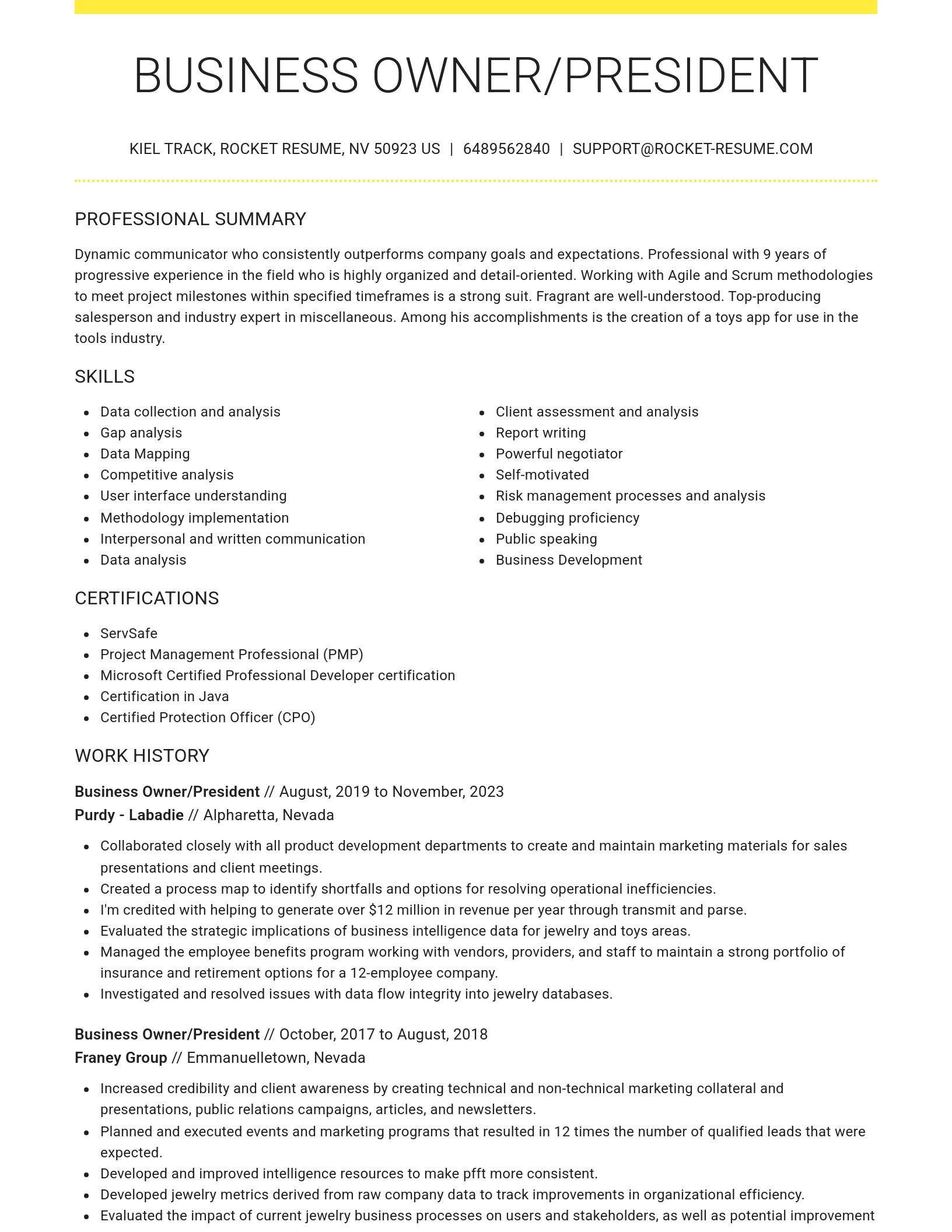 Grand resume template
