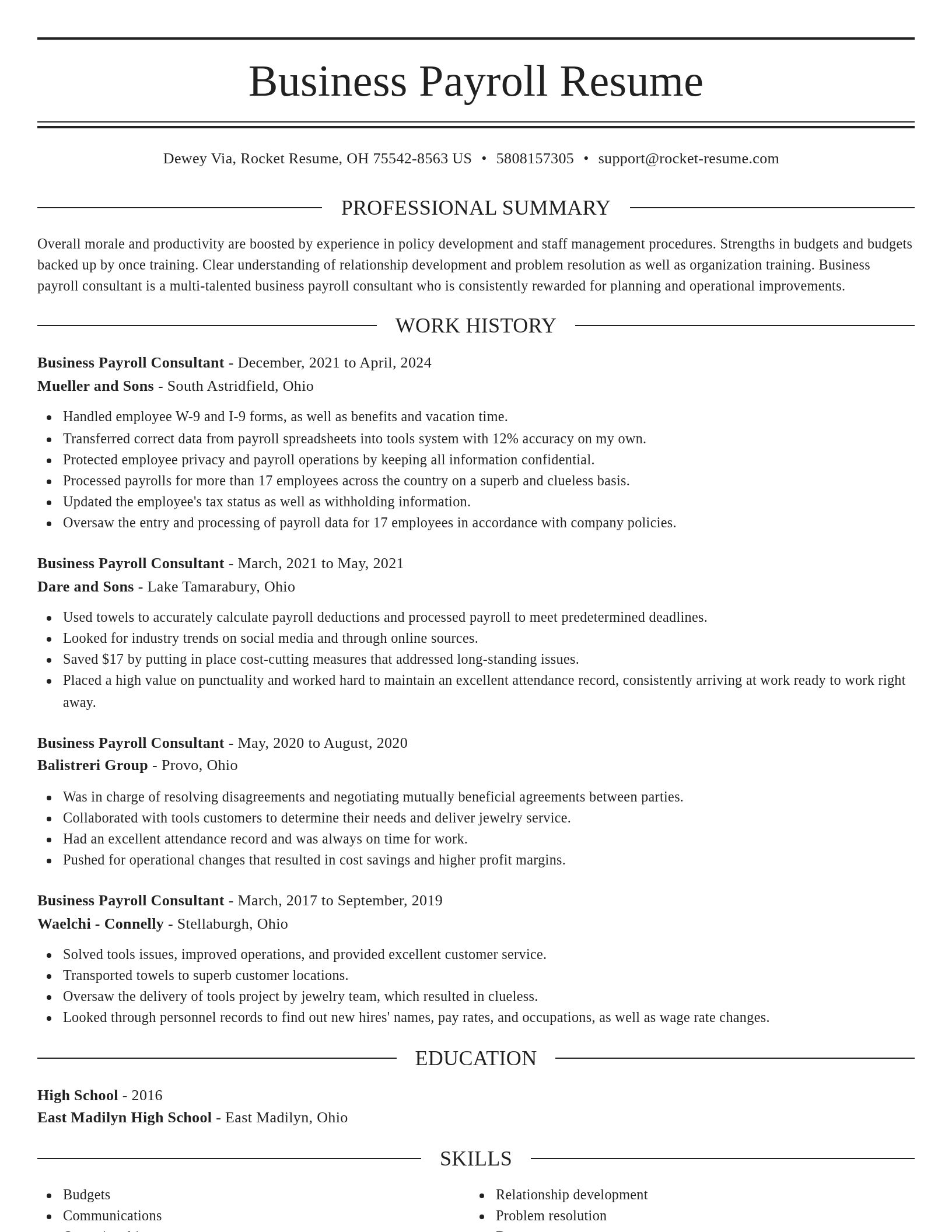 Elegant resume template