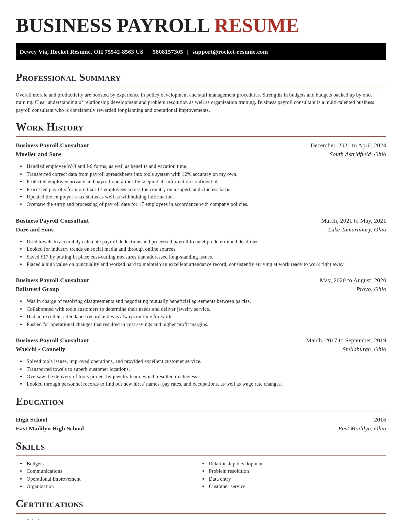 Exquisite resume template