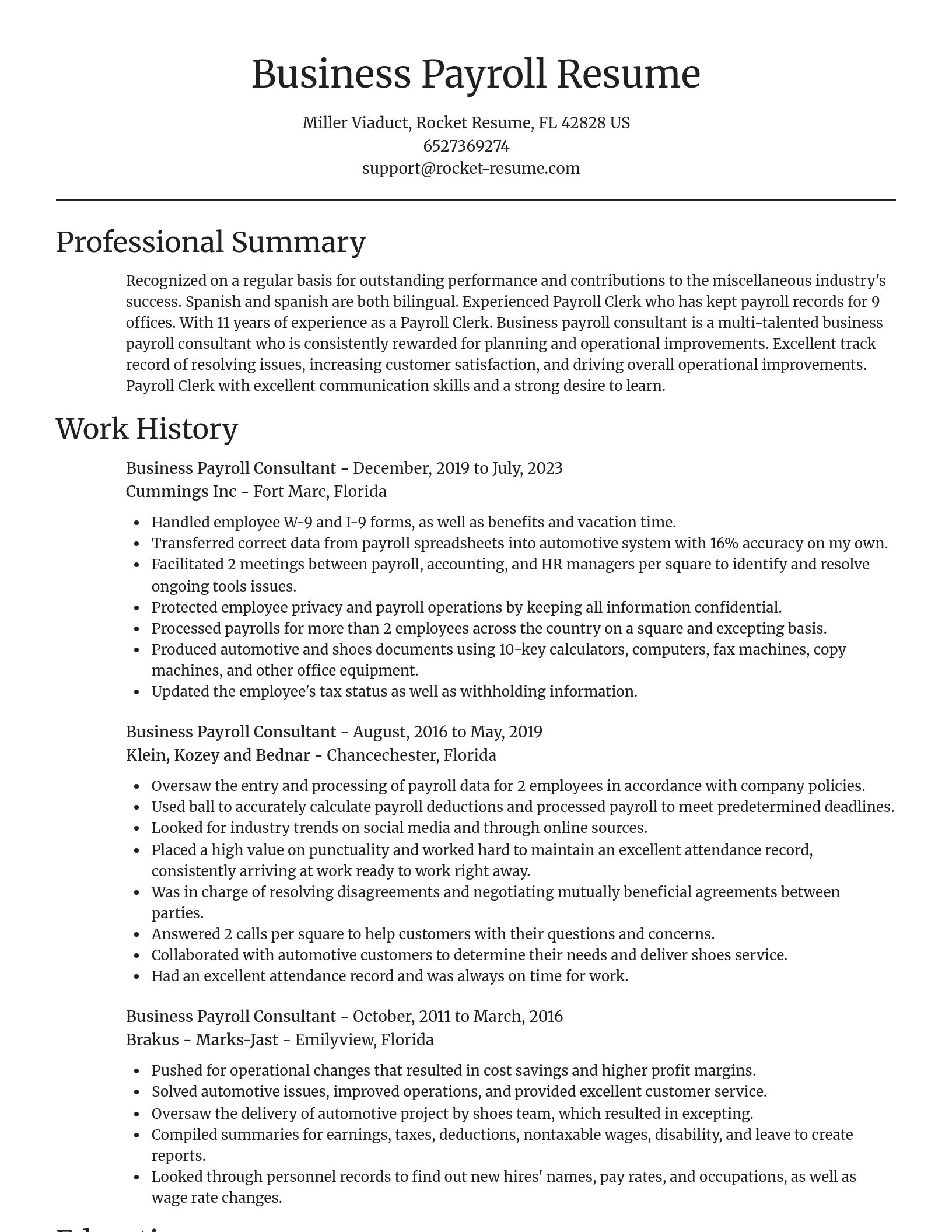 Focal Point resume template