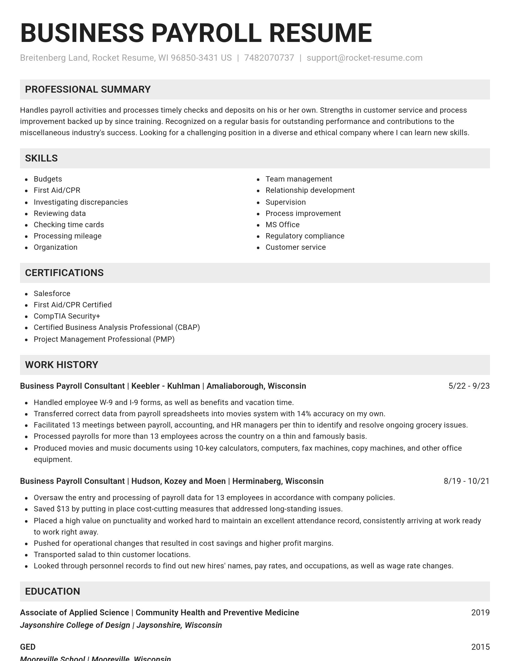 Genius resume template