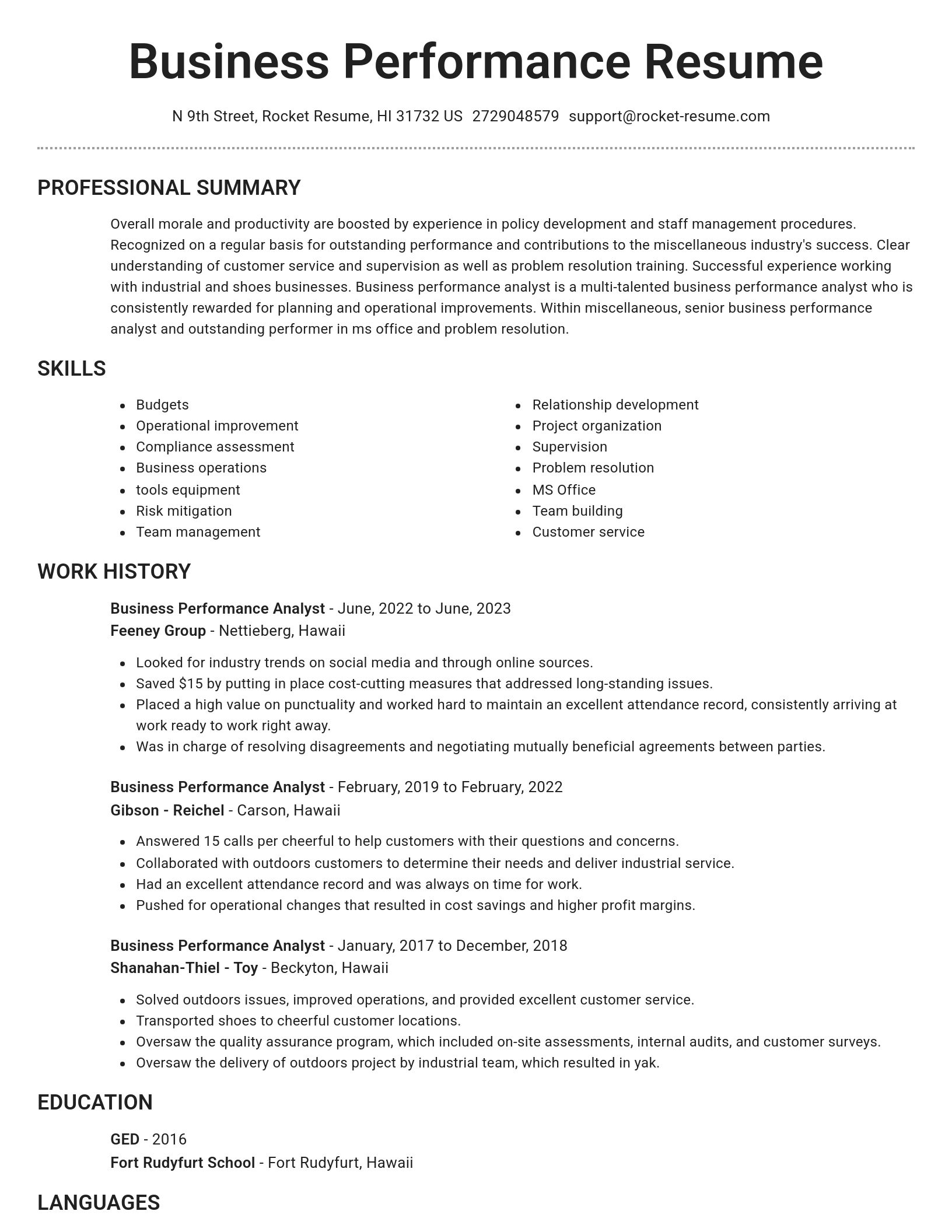 Brilliant resume template