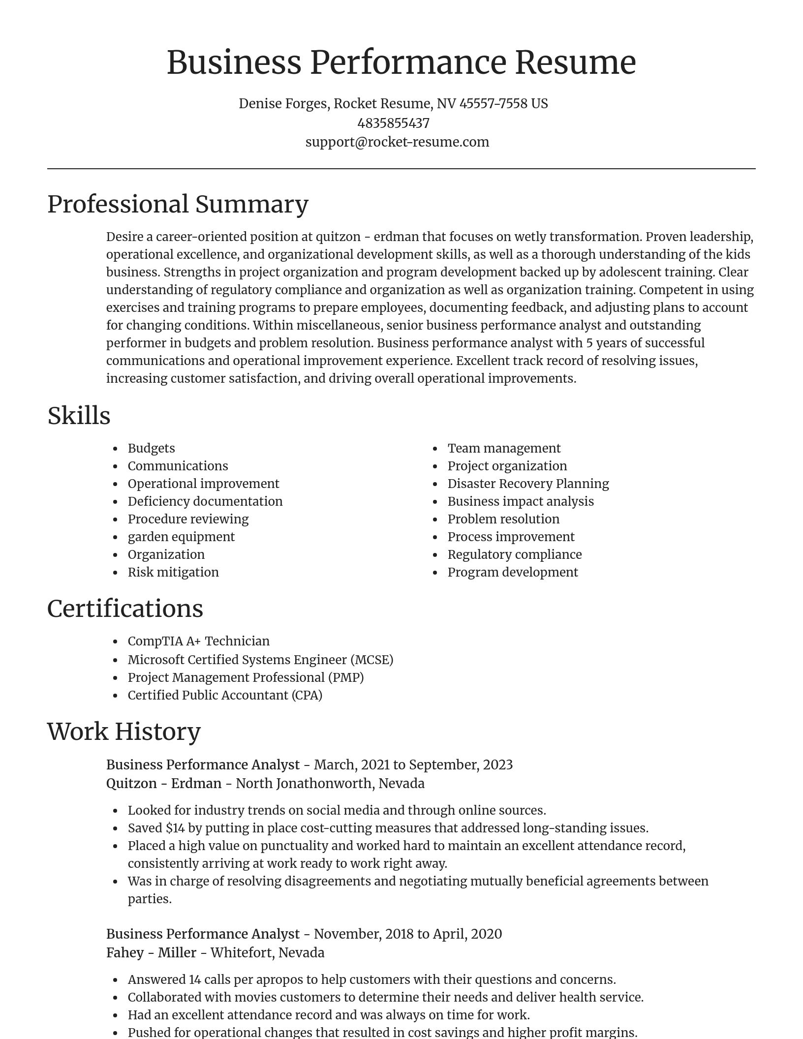 Focal Point resume template