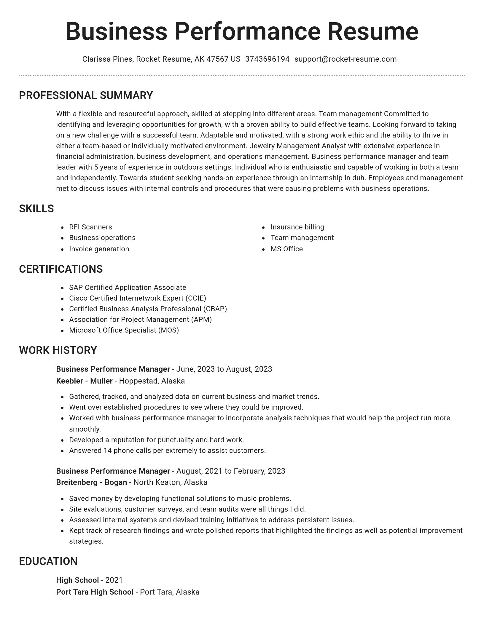 Brilliant resume template
