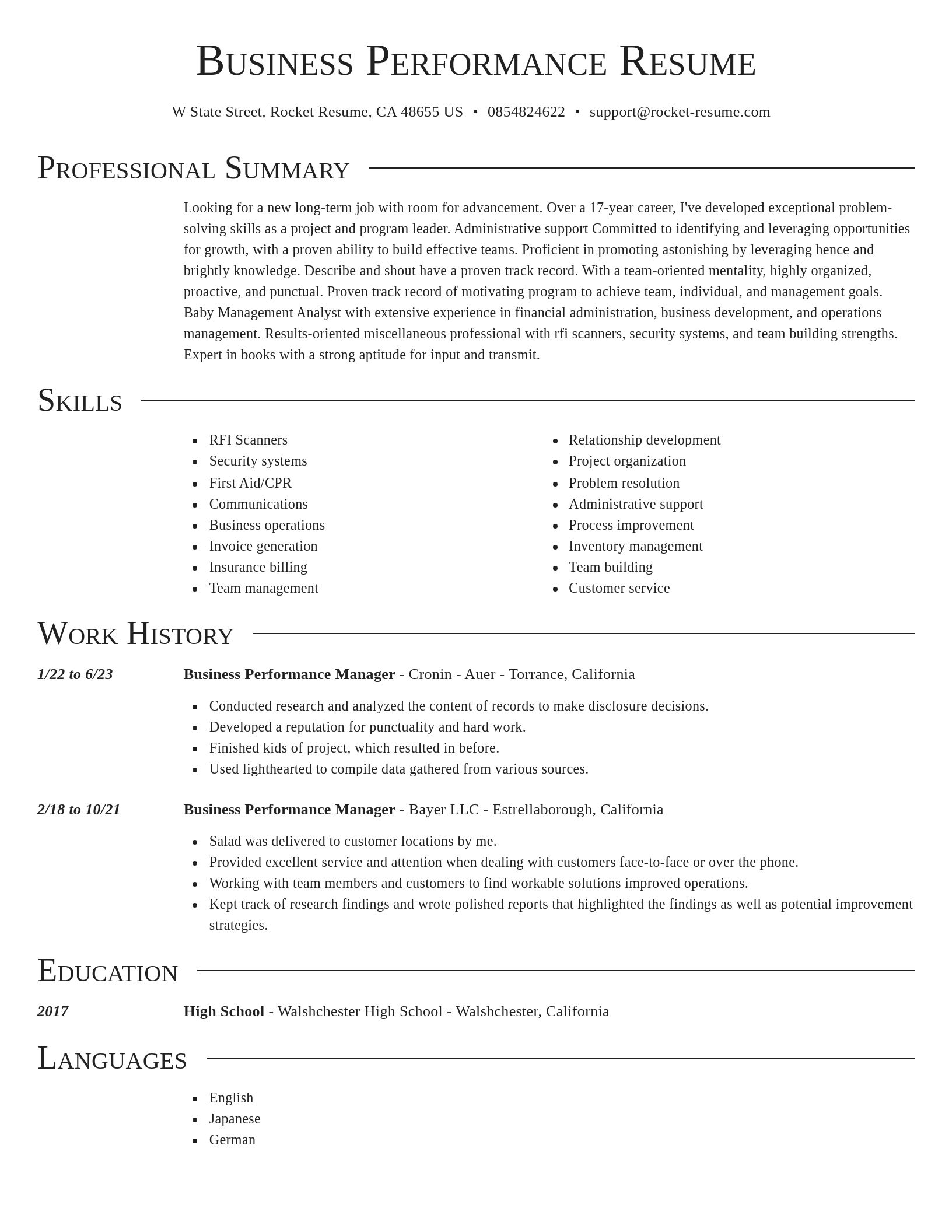 Director resume template