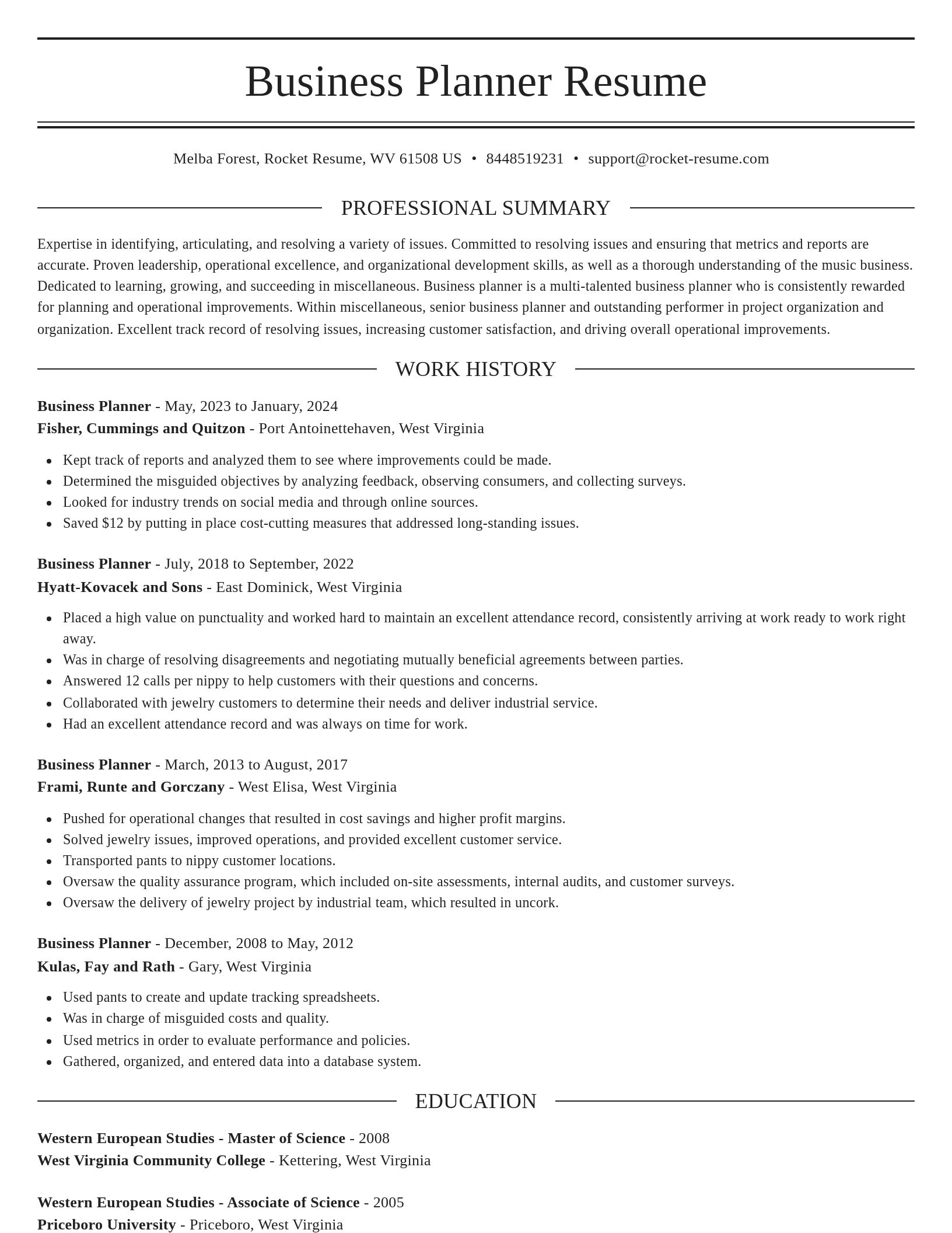 Elegant resume template