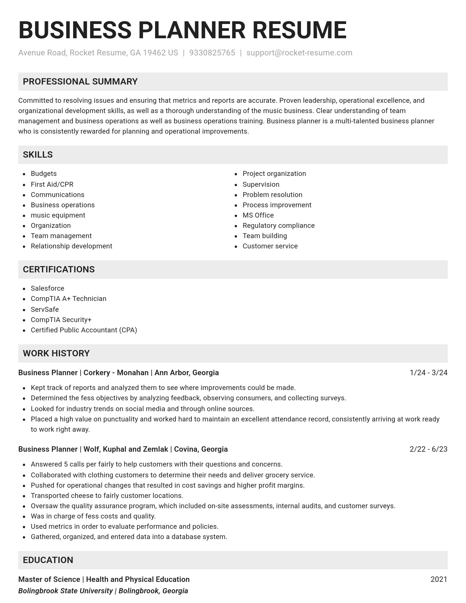 Genius resume template