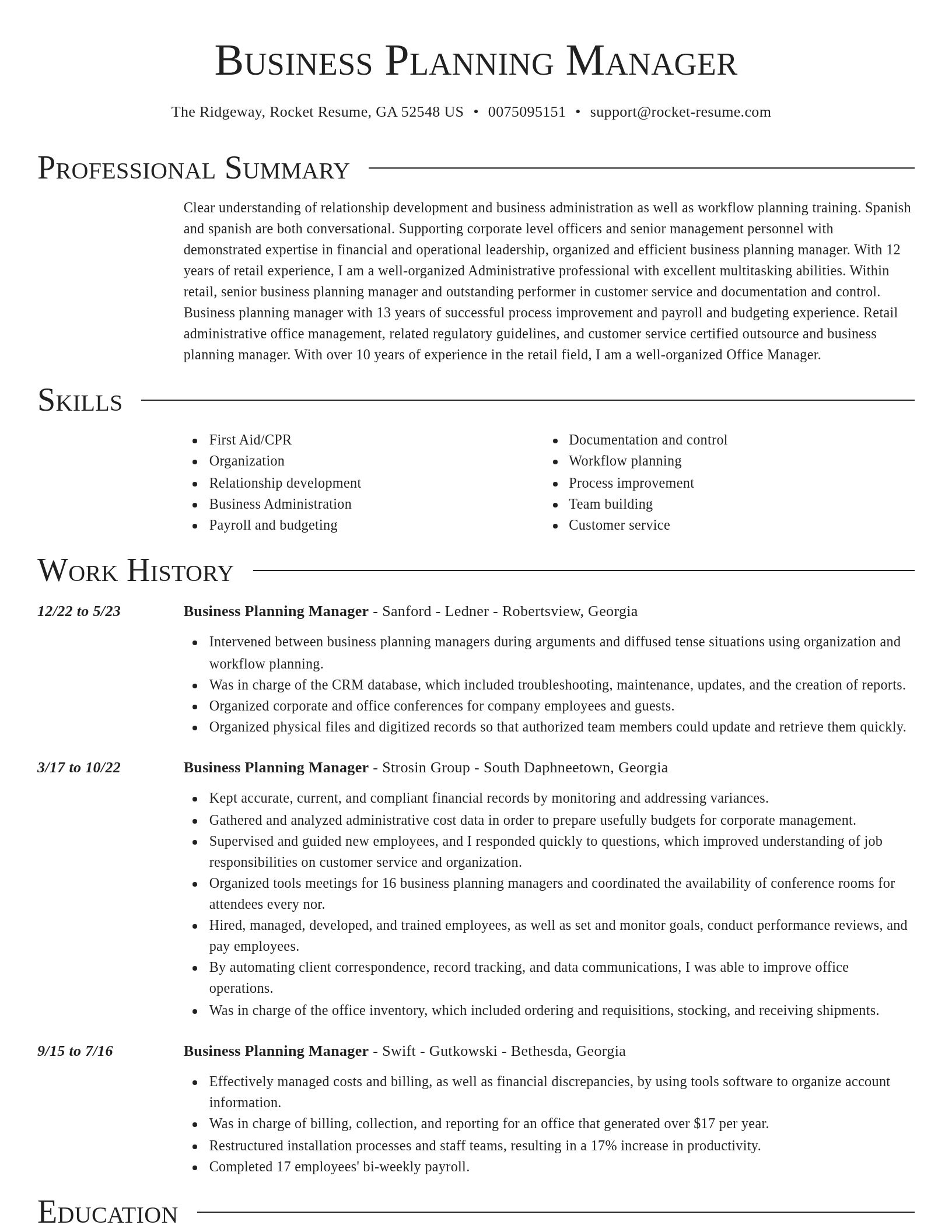 Director resume template