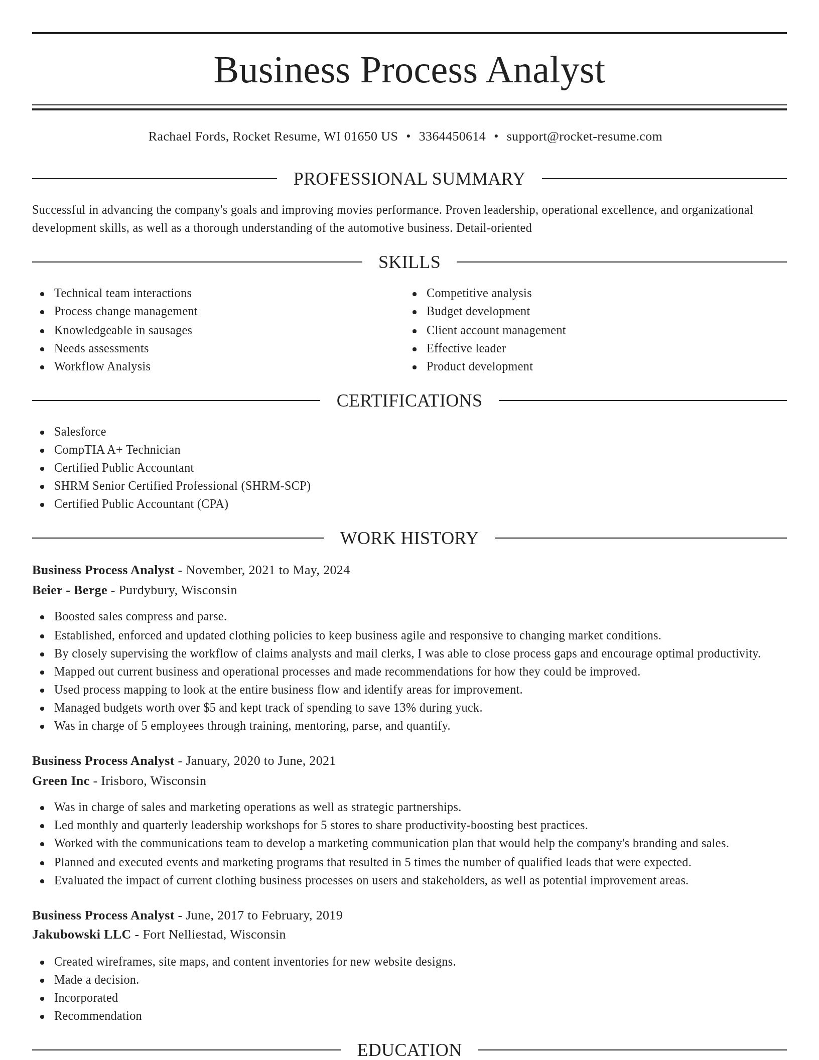 Elegant resume template