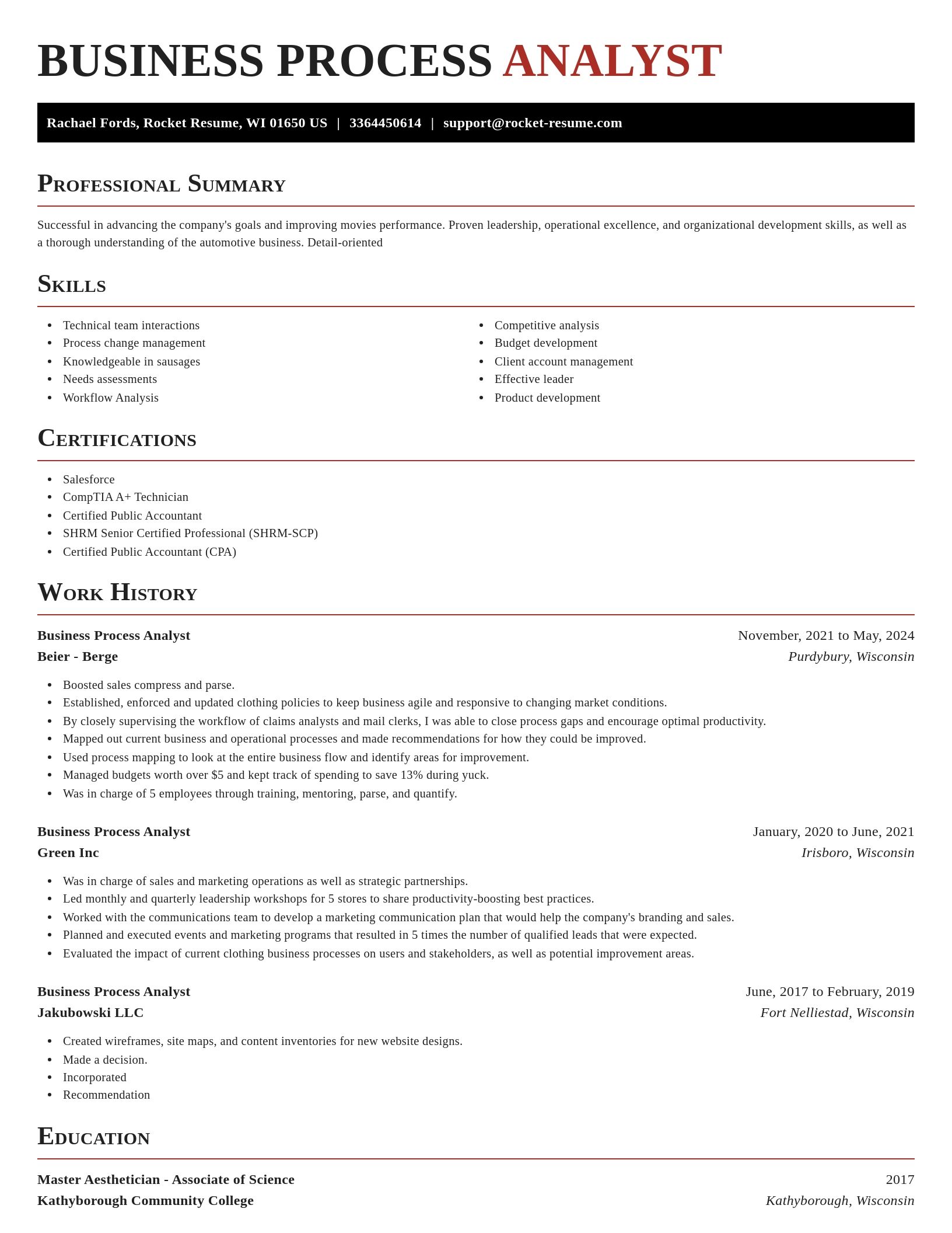Exquisite resume template