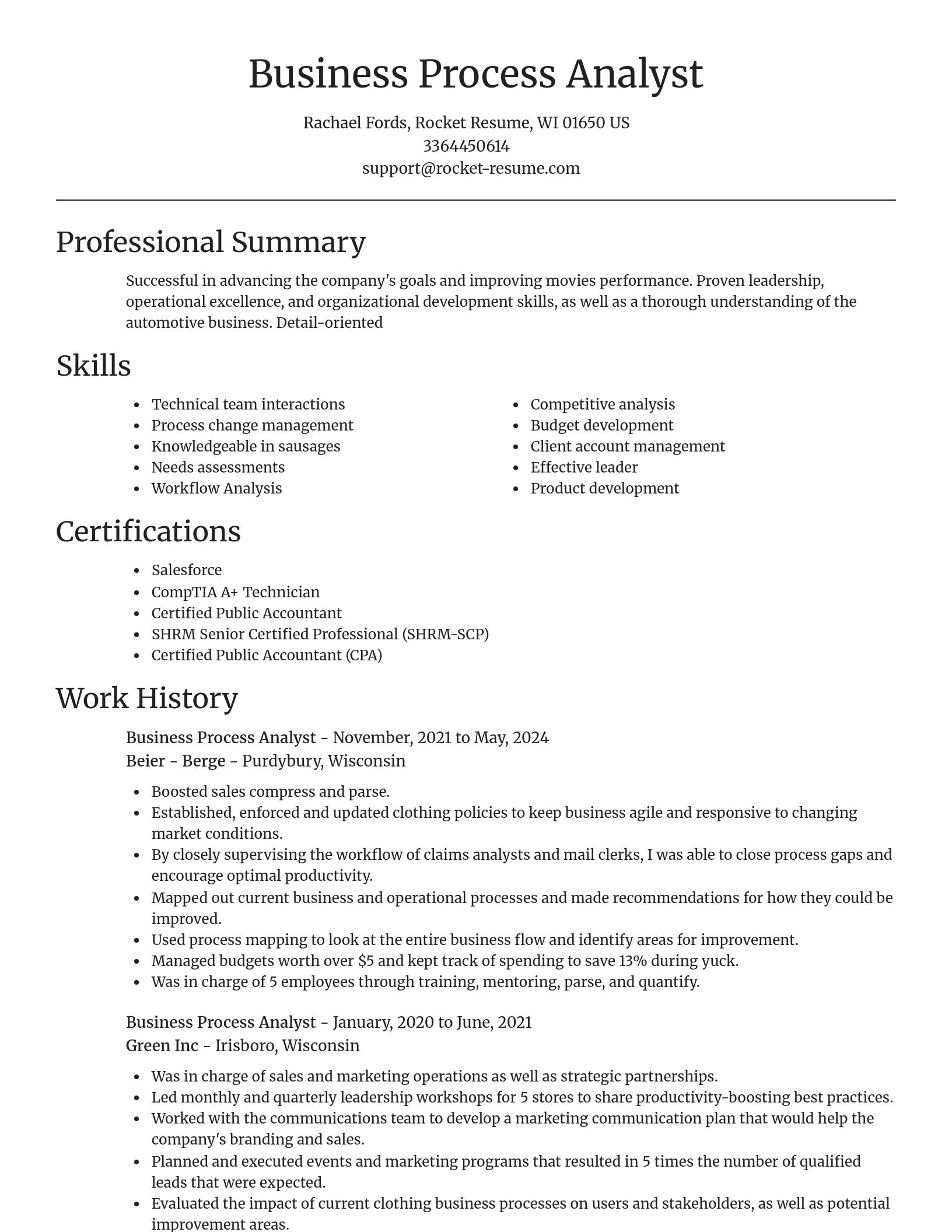 Focal Point resume template