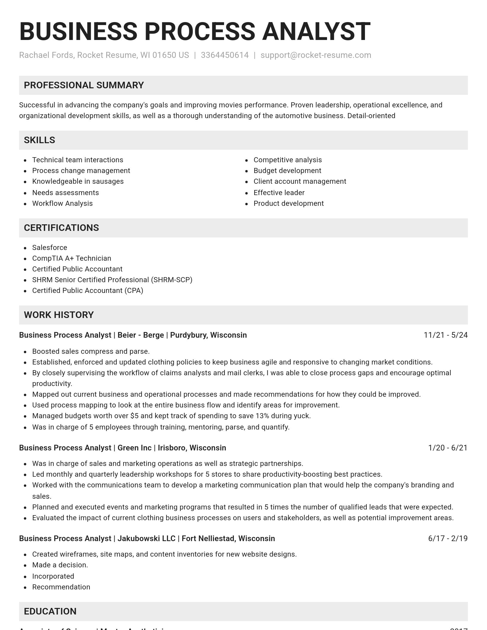 Genius resume template