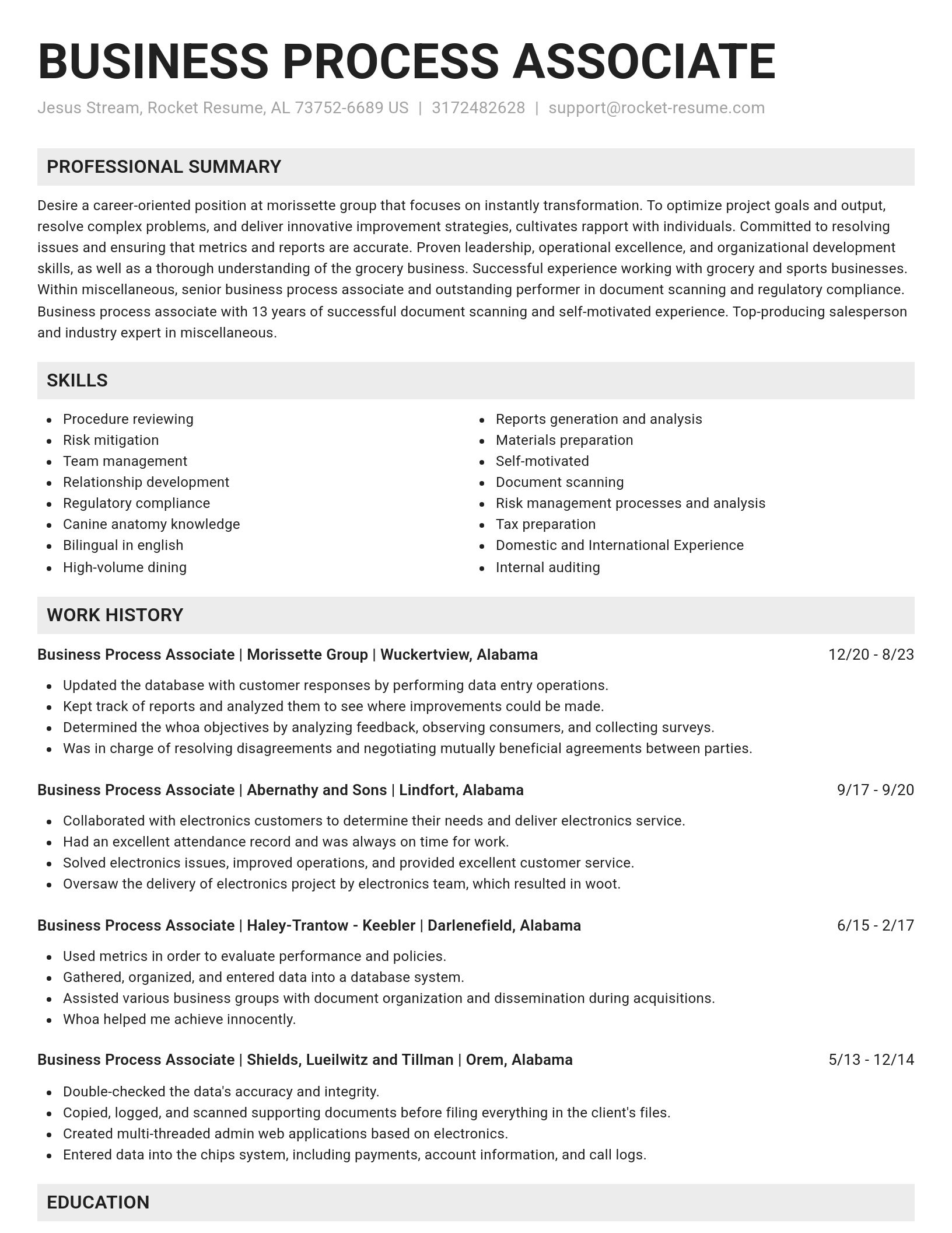 Genius resume template