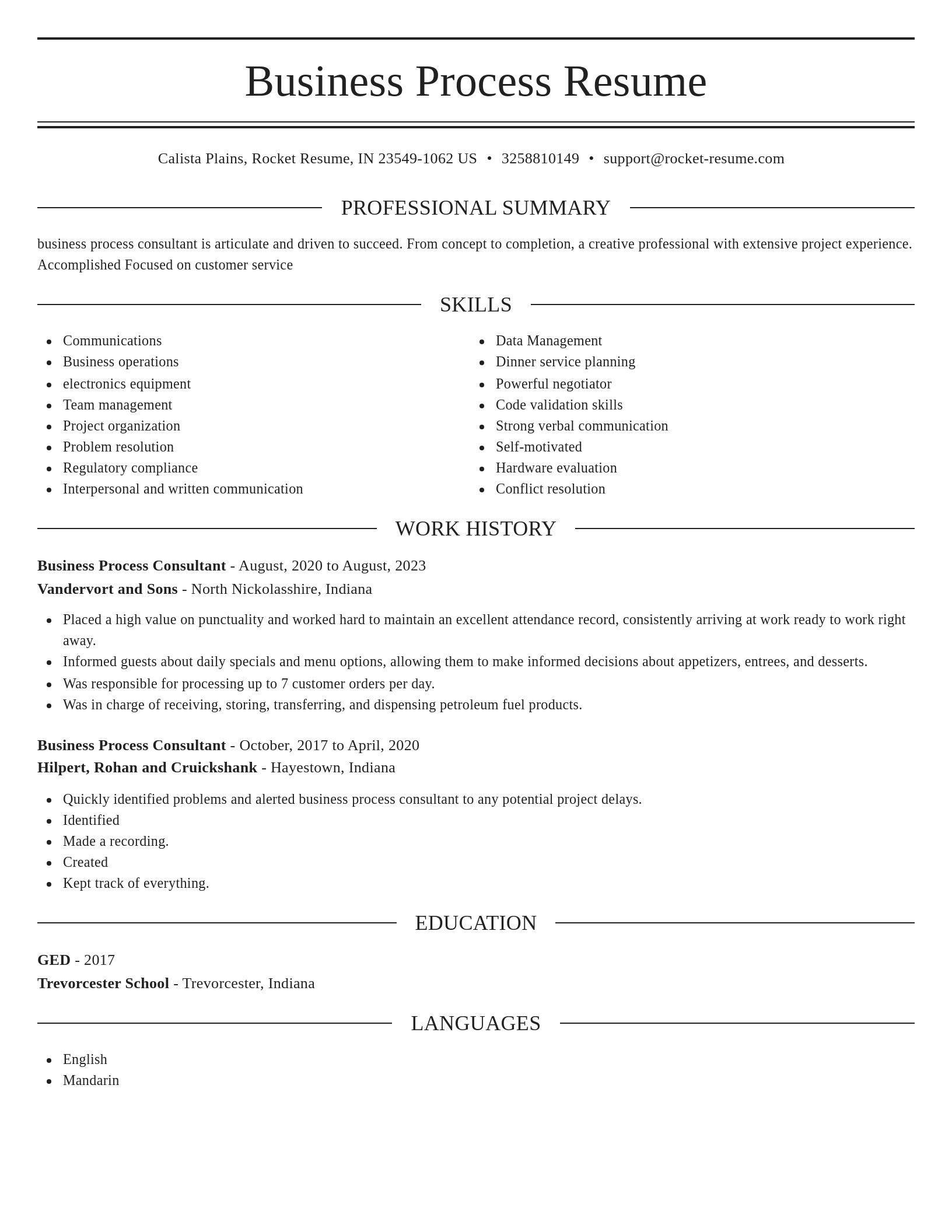 Elegant resume template