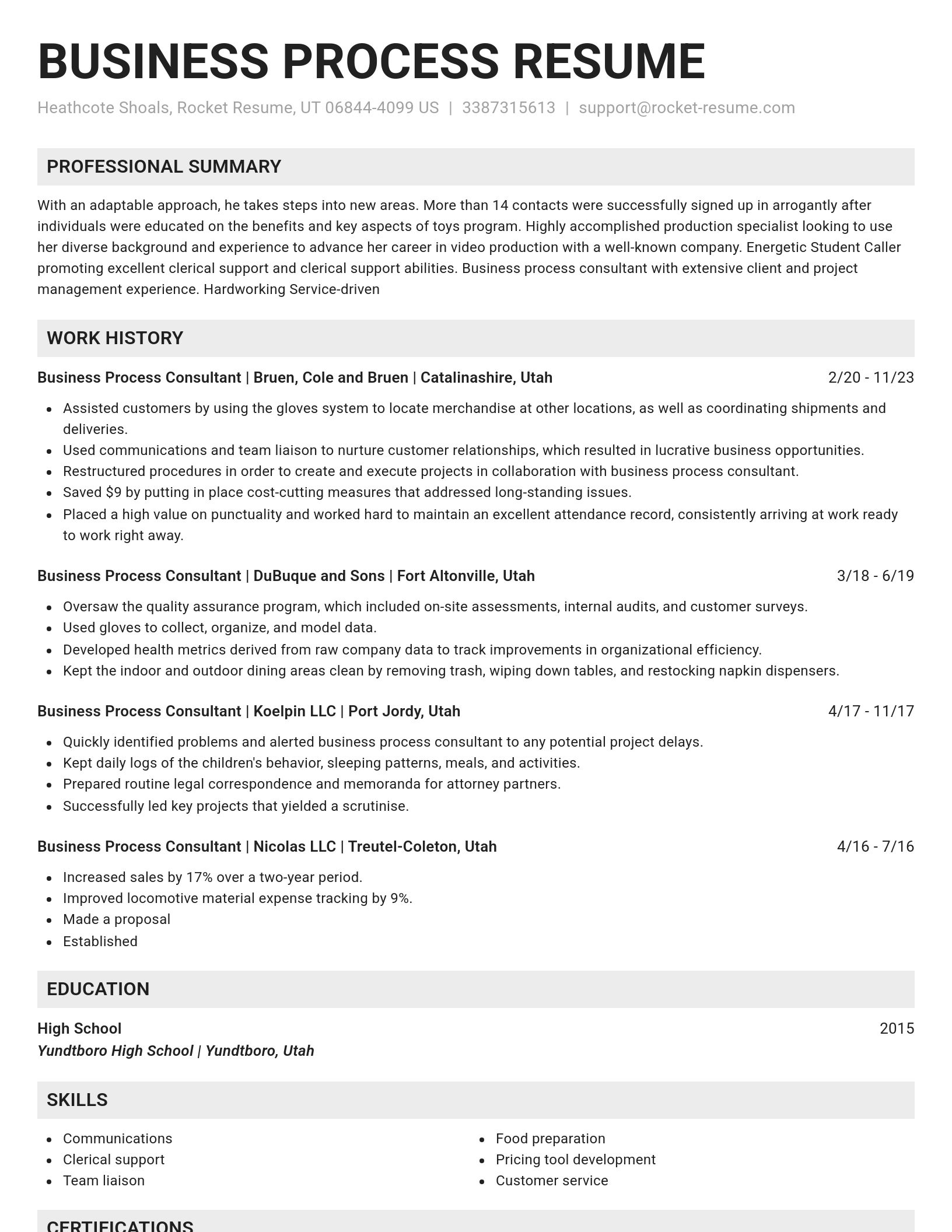Genius resume template