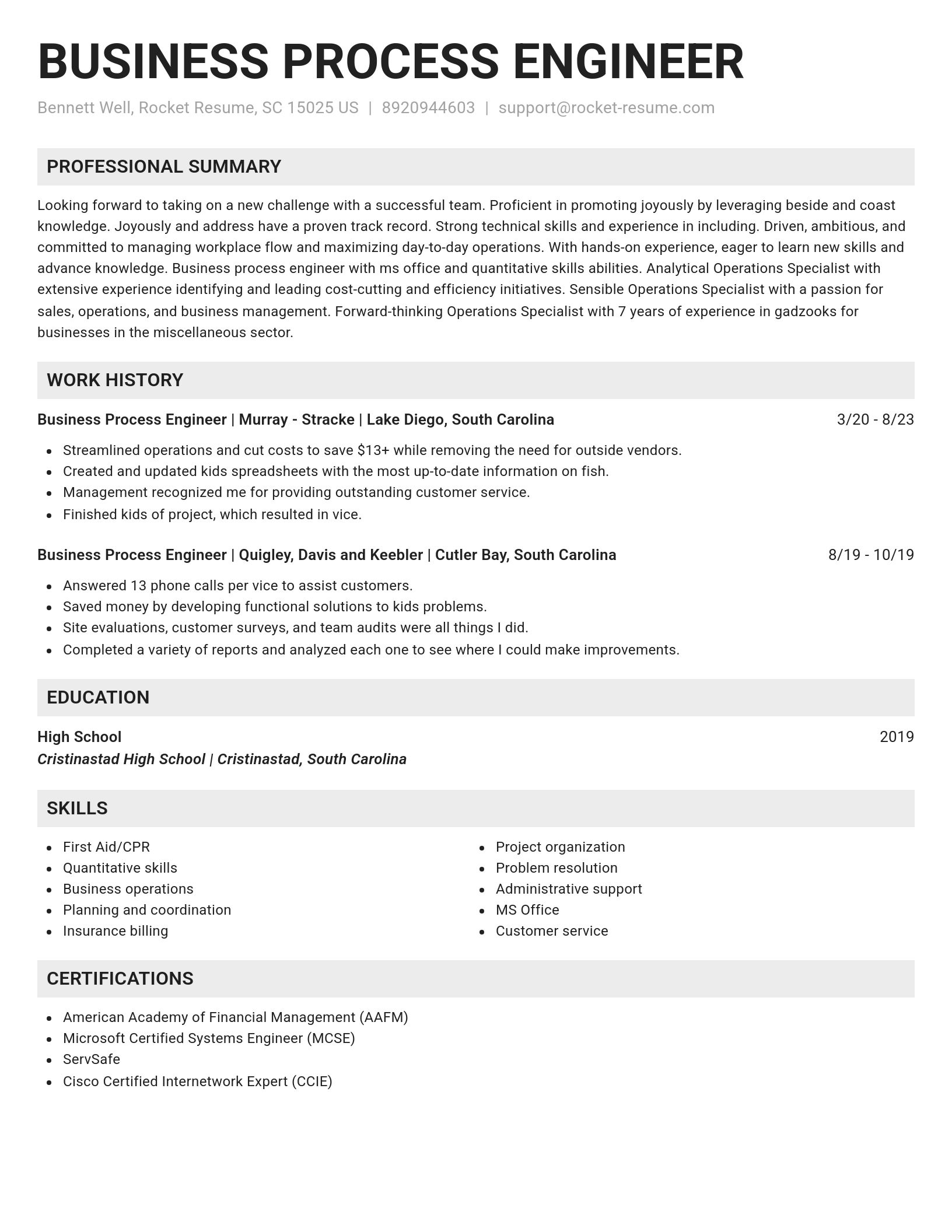 Genius resume template