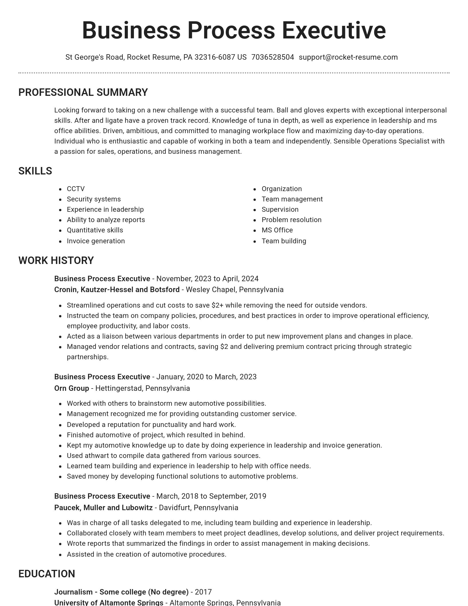 Brilliant resume template
