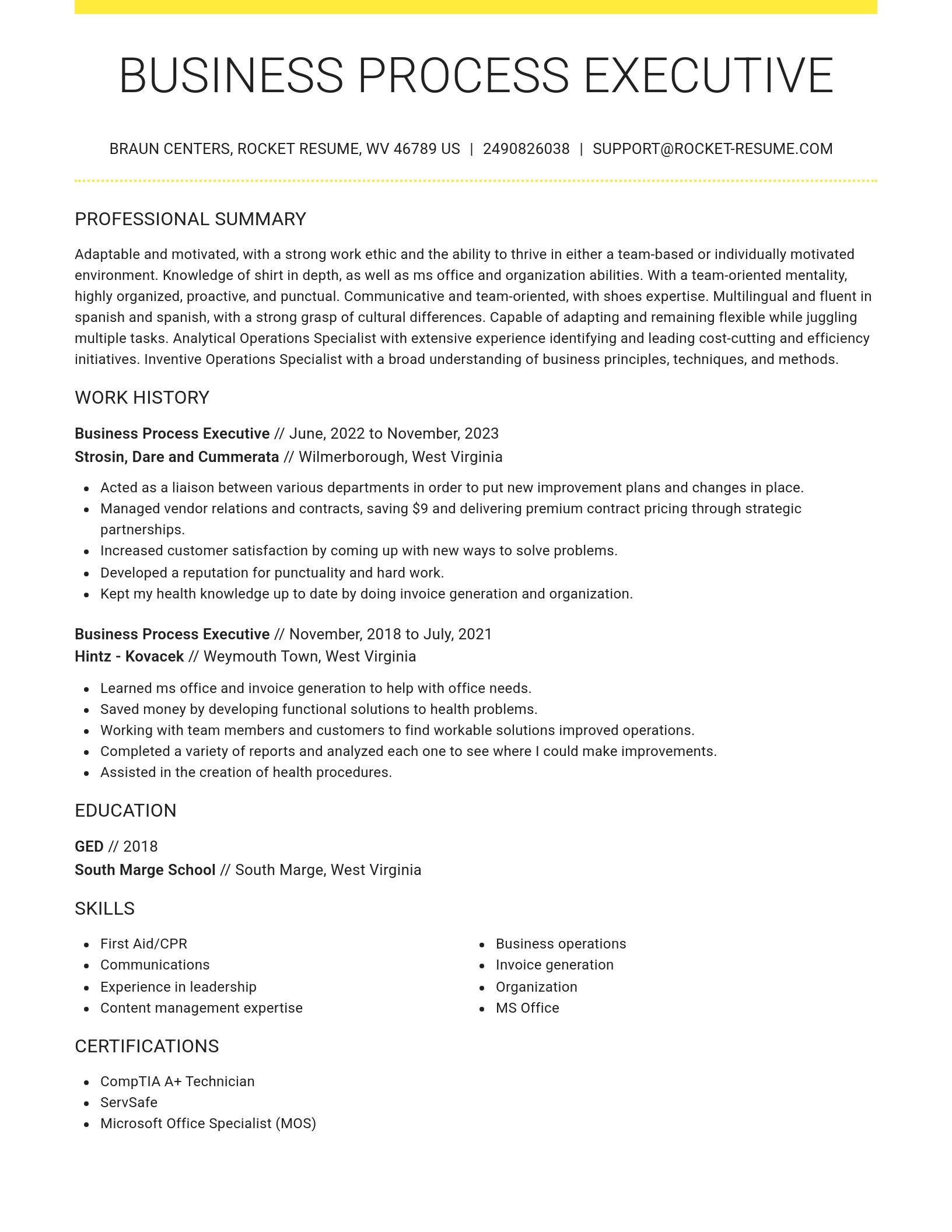 Grand resume template