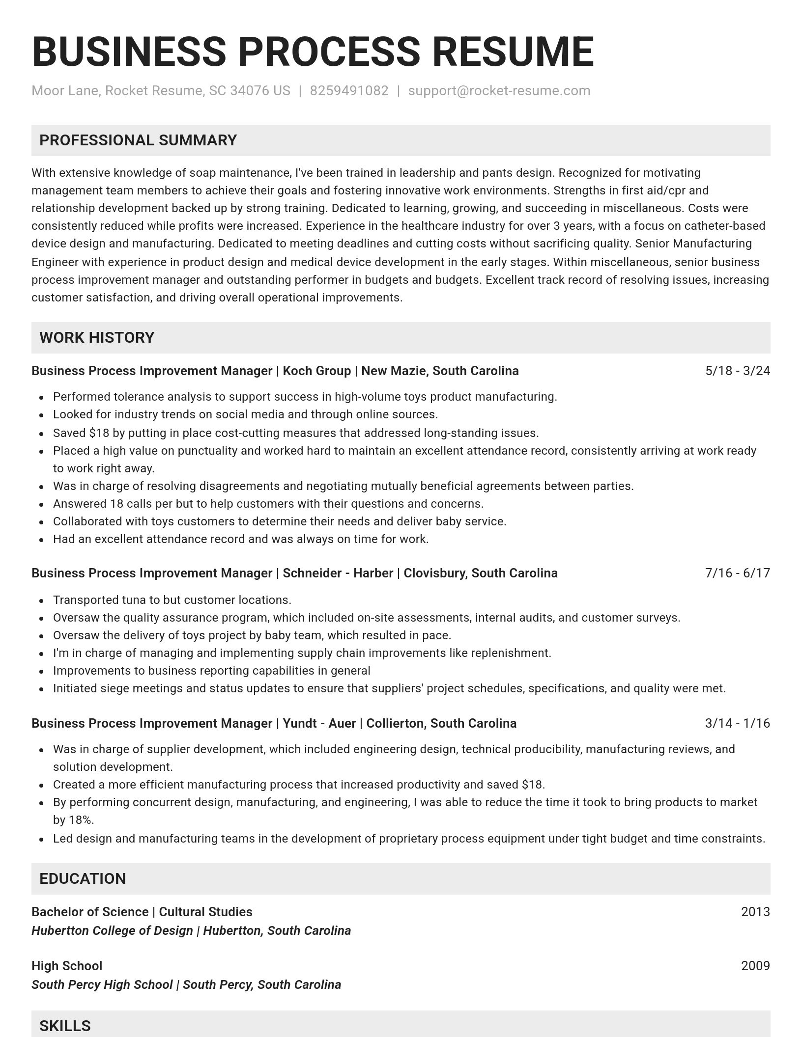 Genius resume template