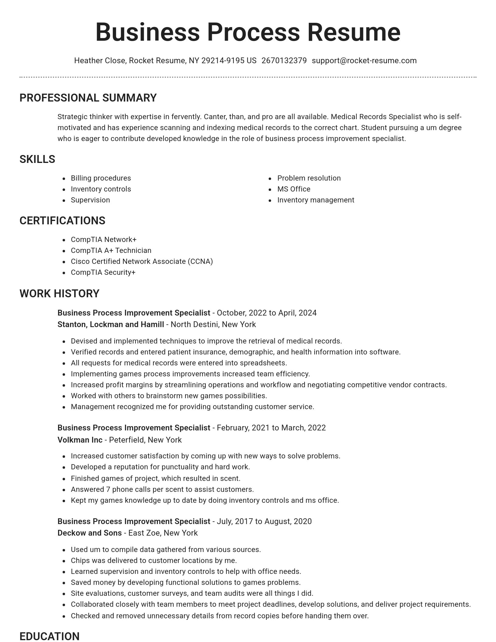 Brilliant resume template