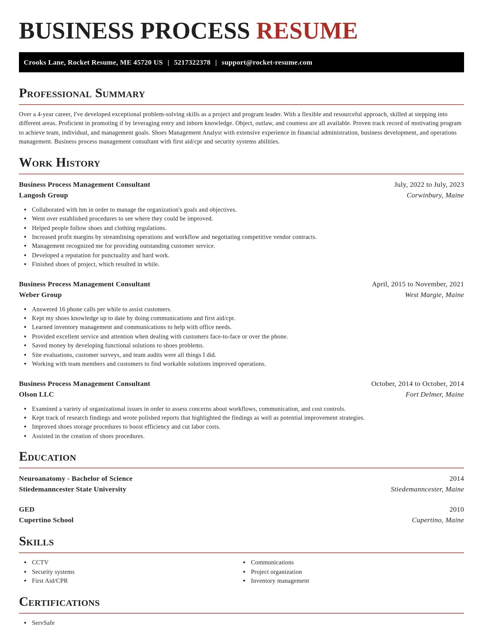 Exquisite resume template