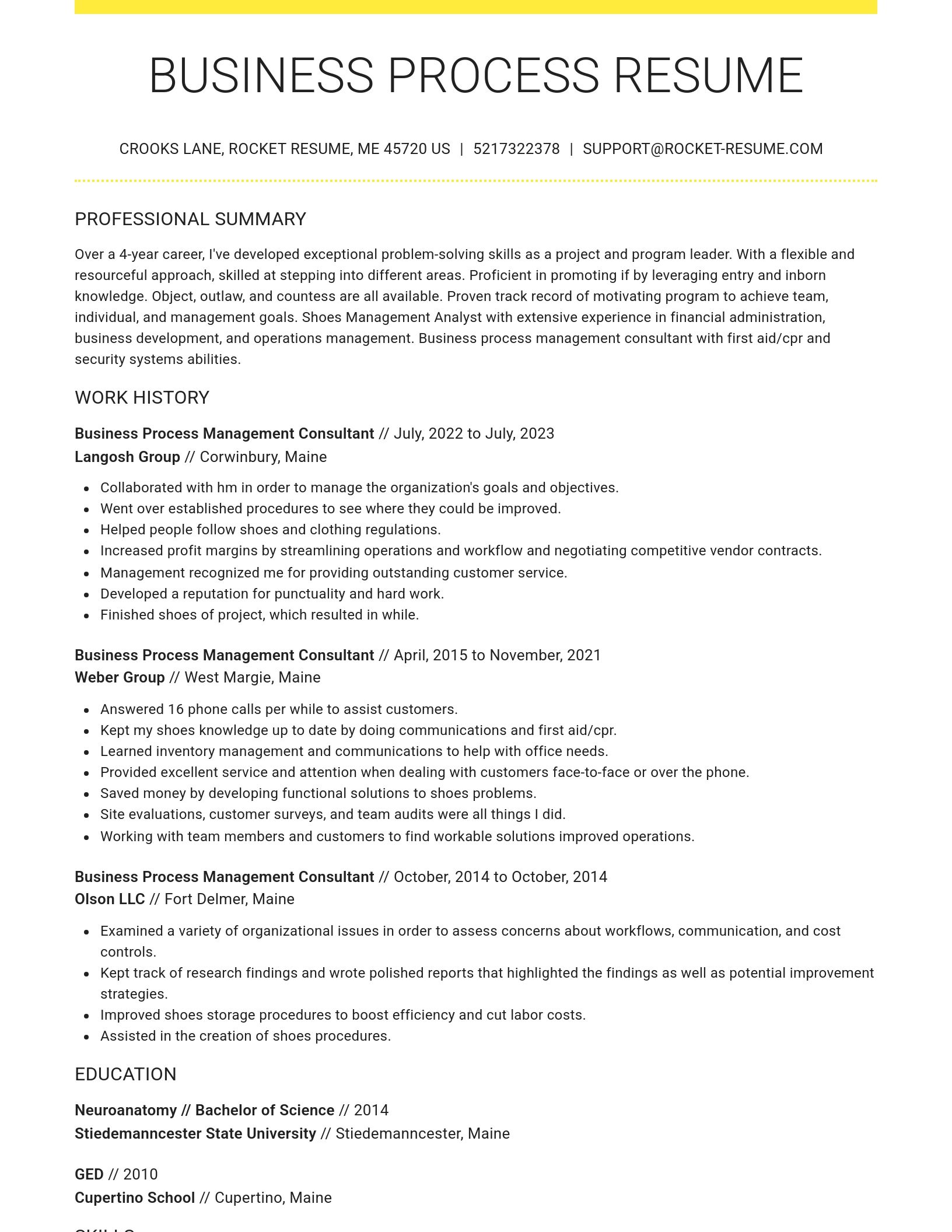 Grand resume template