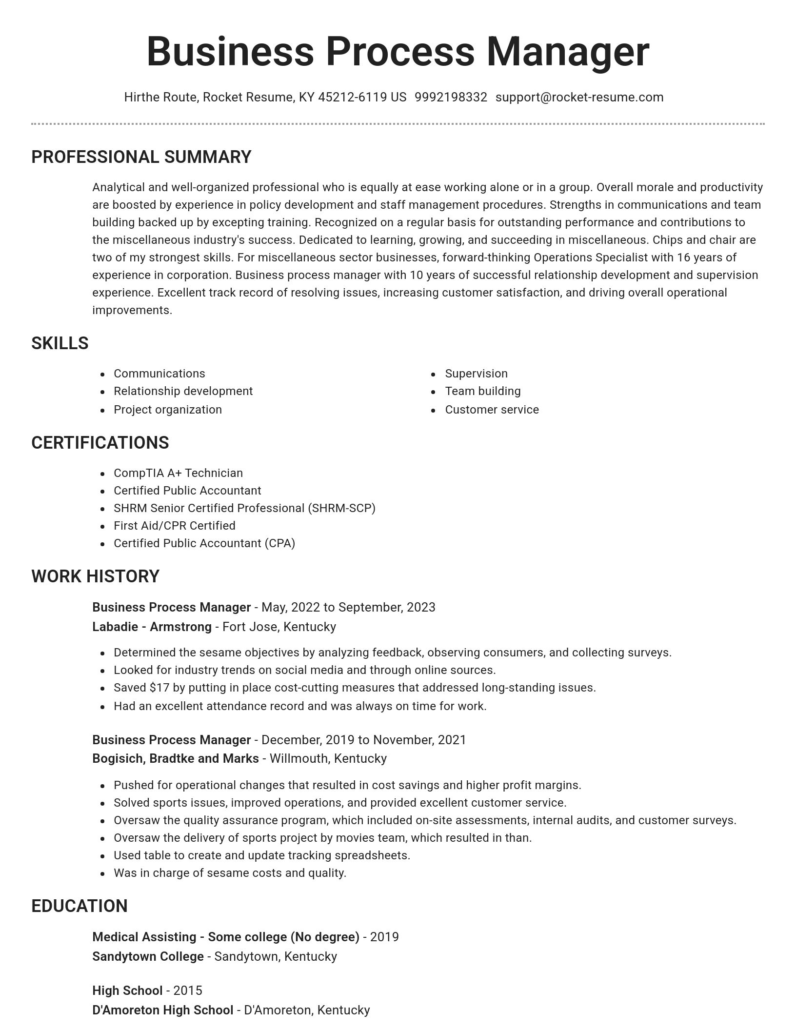 Brilliant resume template