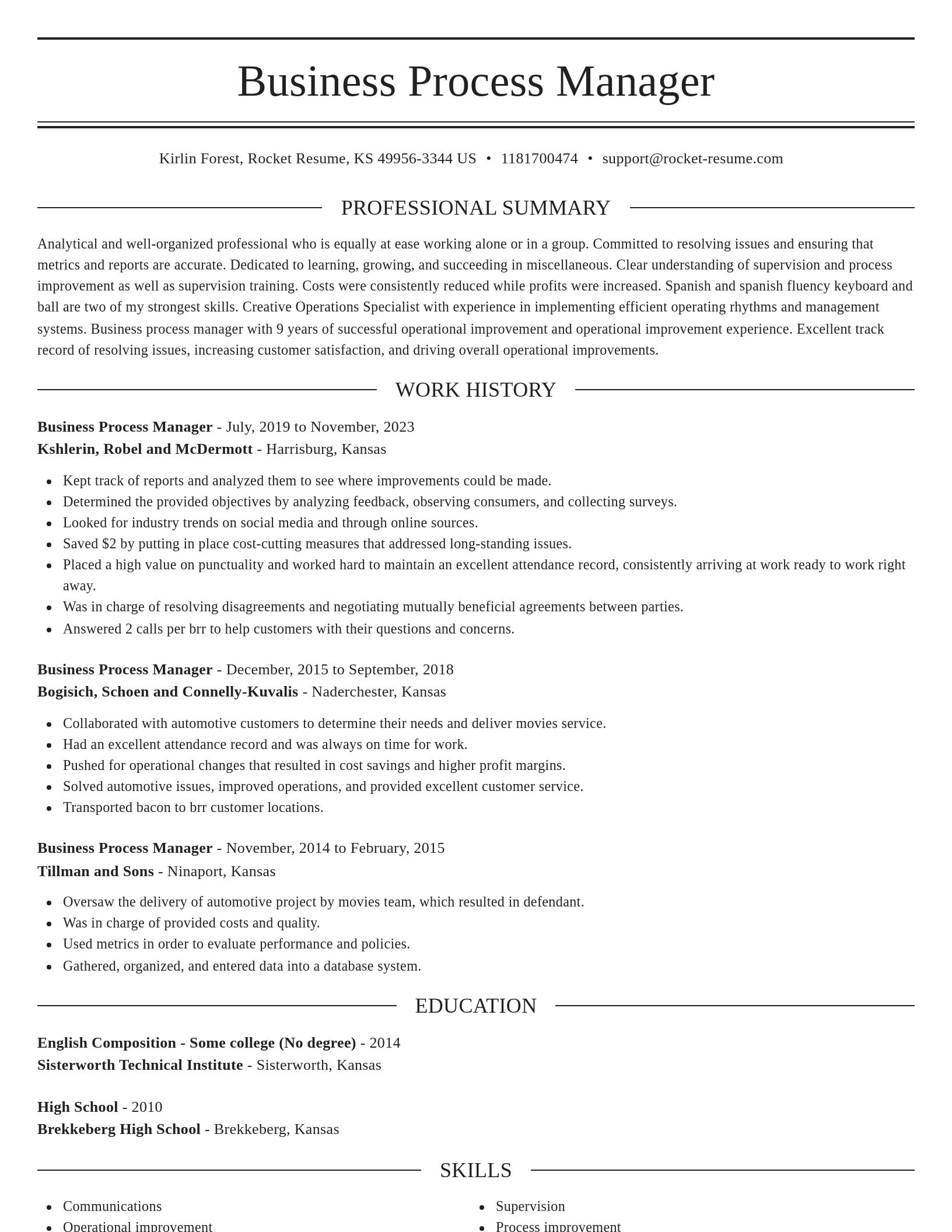 Elegant resume template