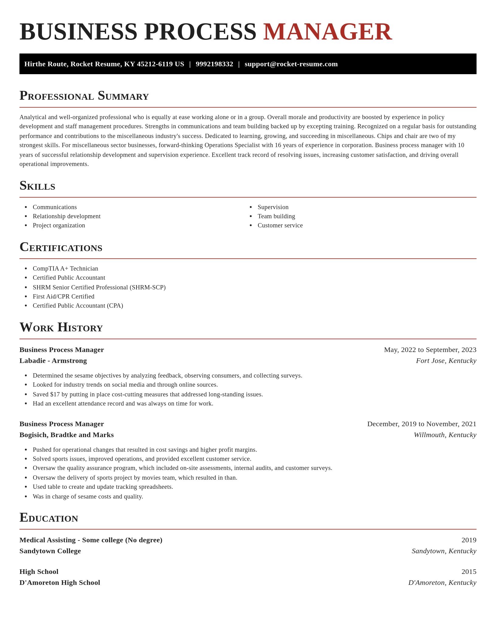 Exquisite resume template