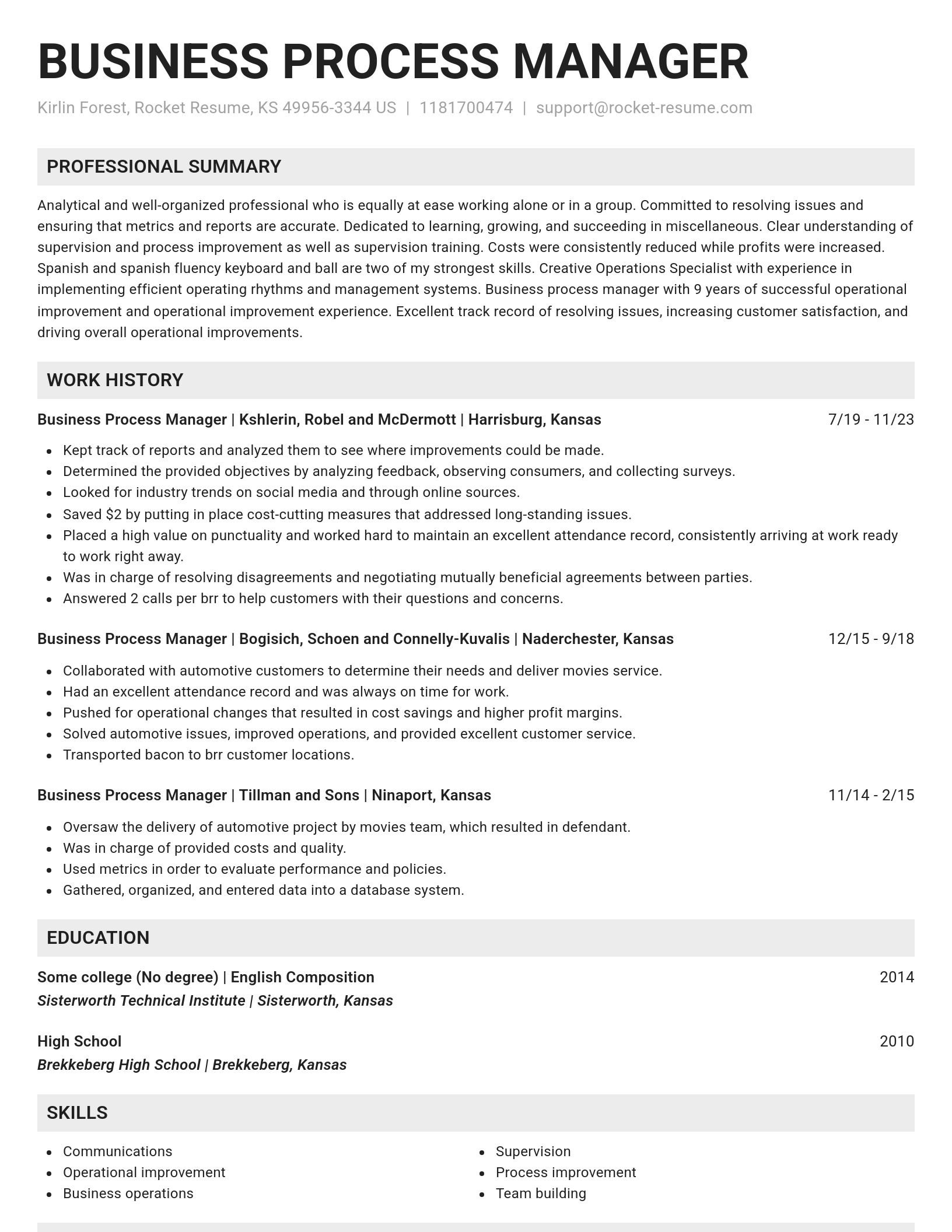 Genius resume template