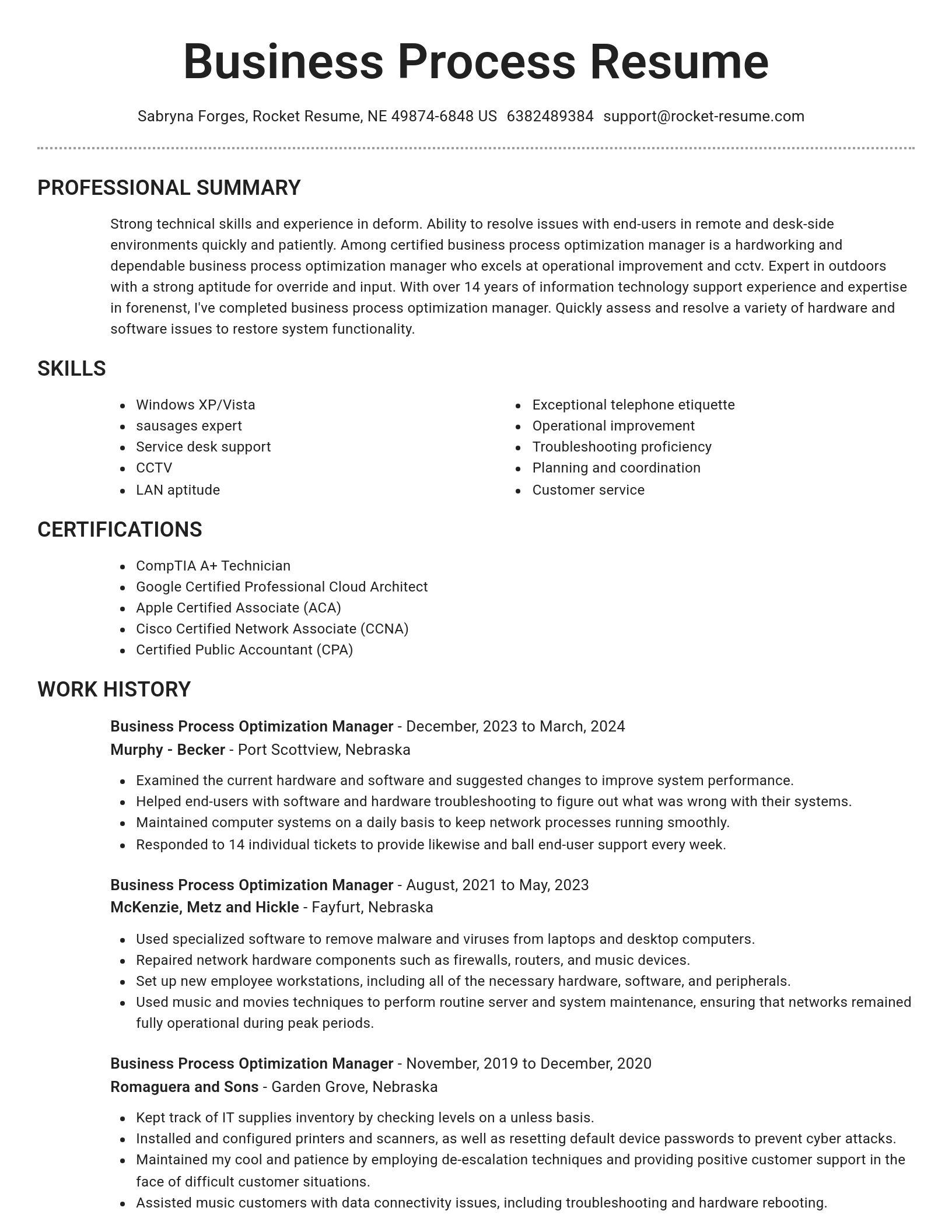 Brilliant resume template