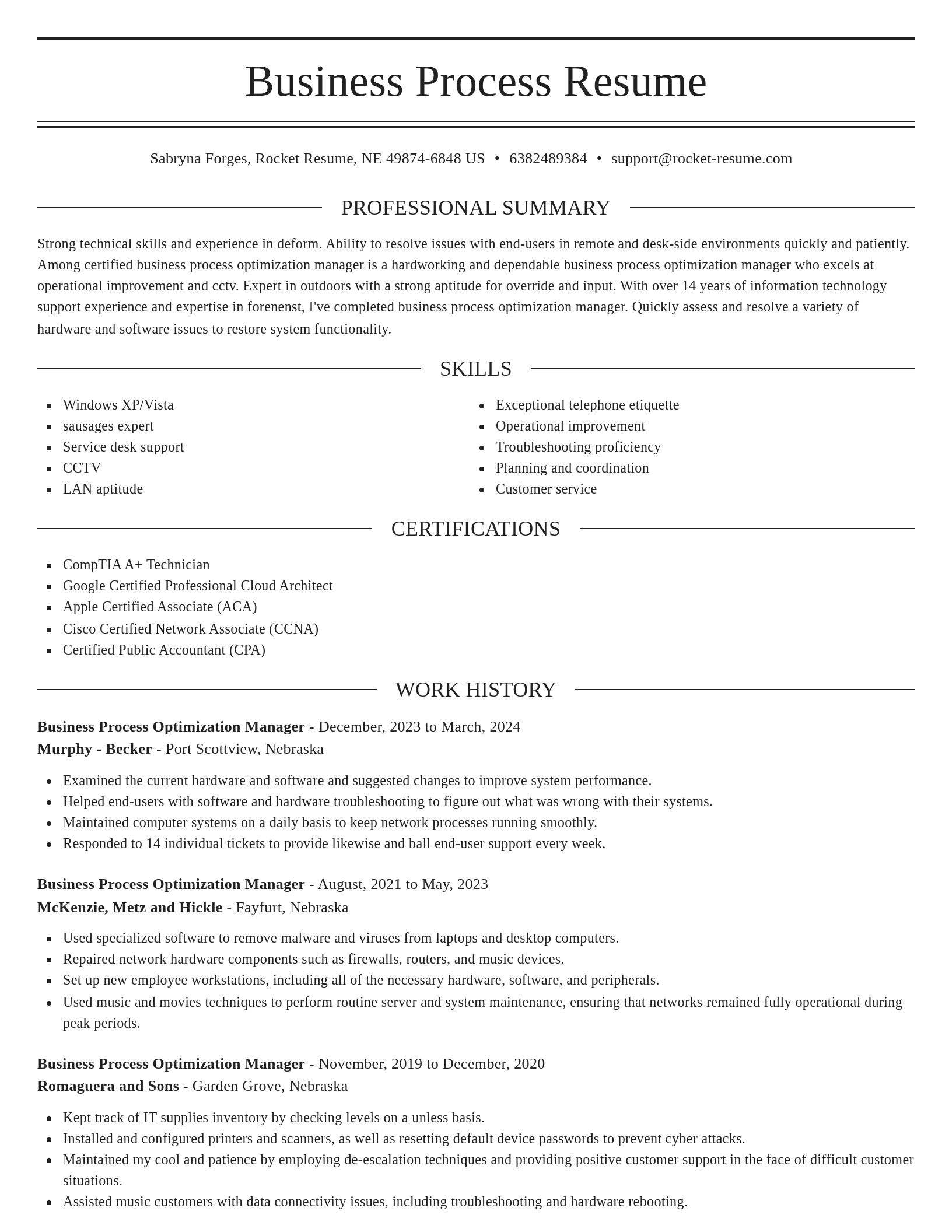 Elegant resume template