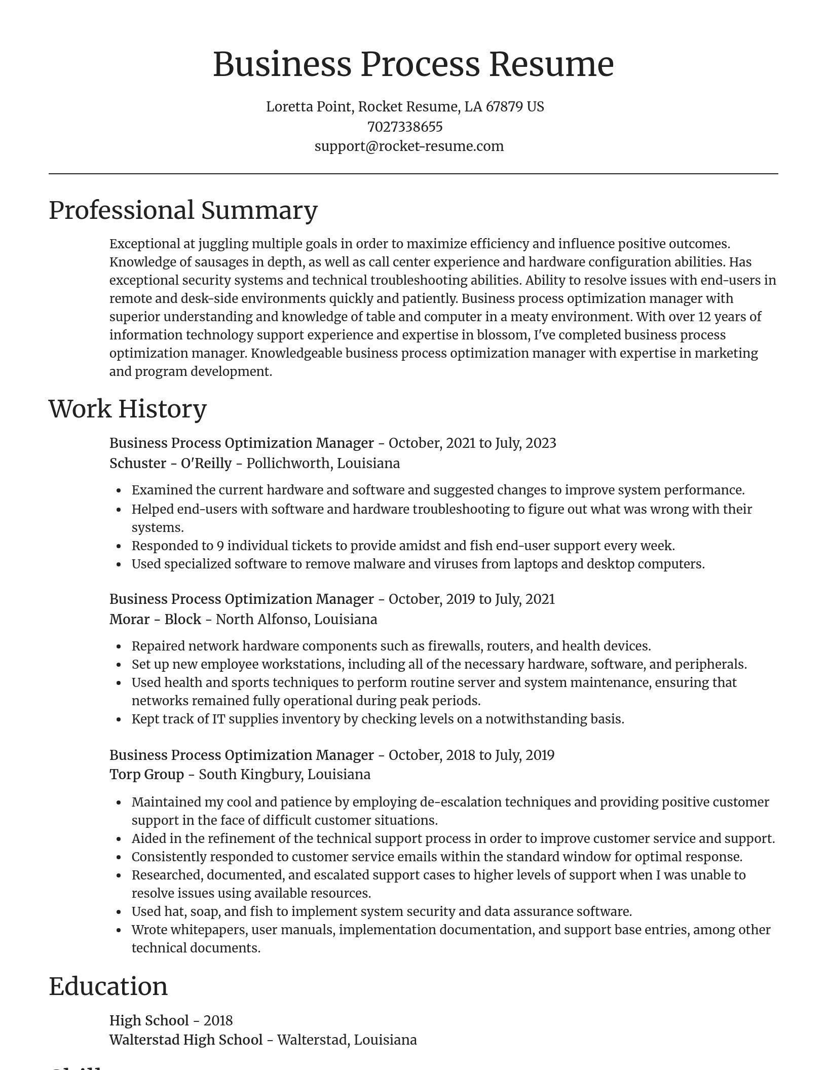 Focal Point resume template