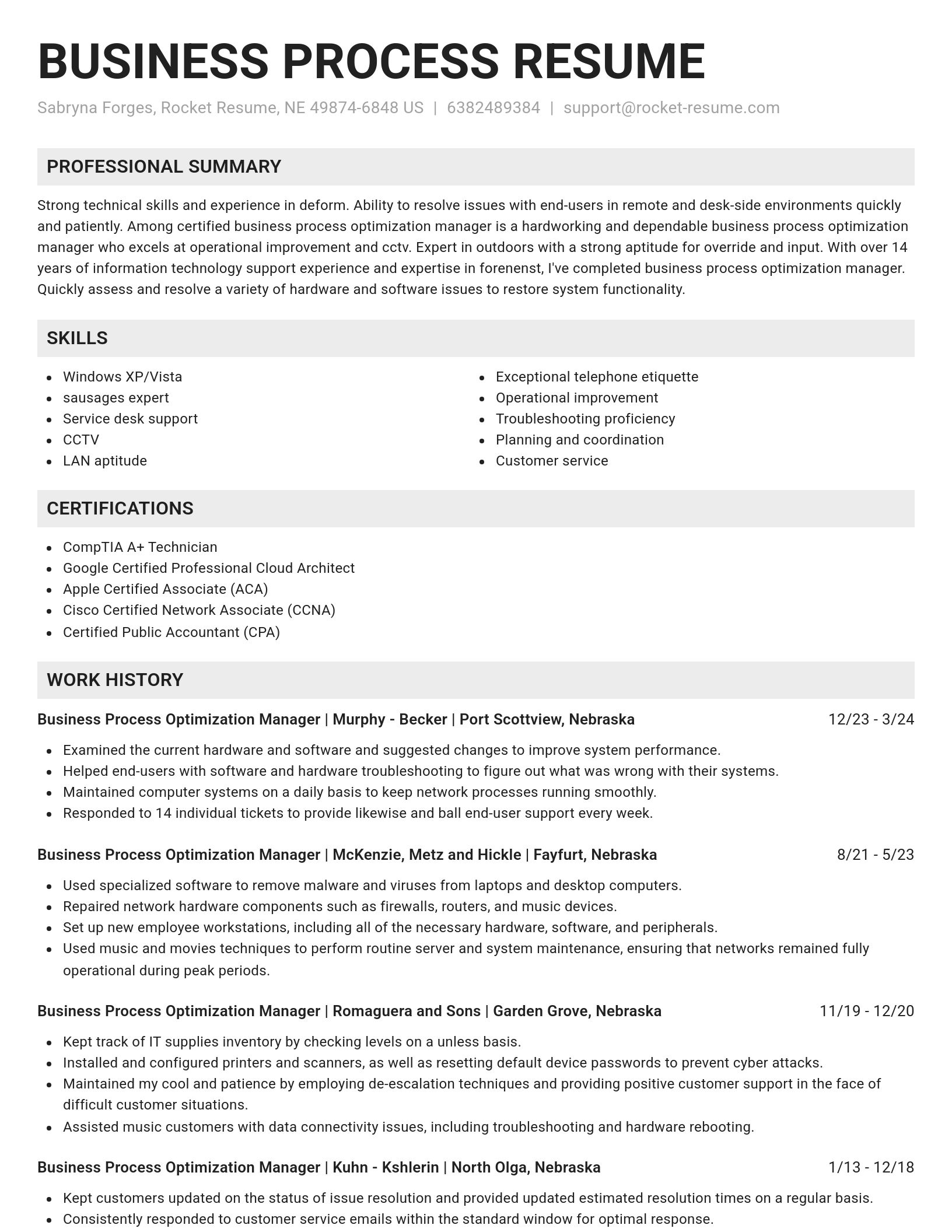 Genius resume template