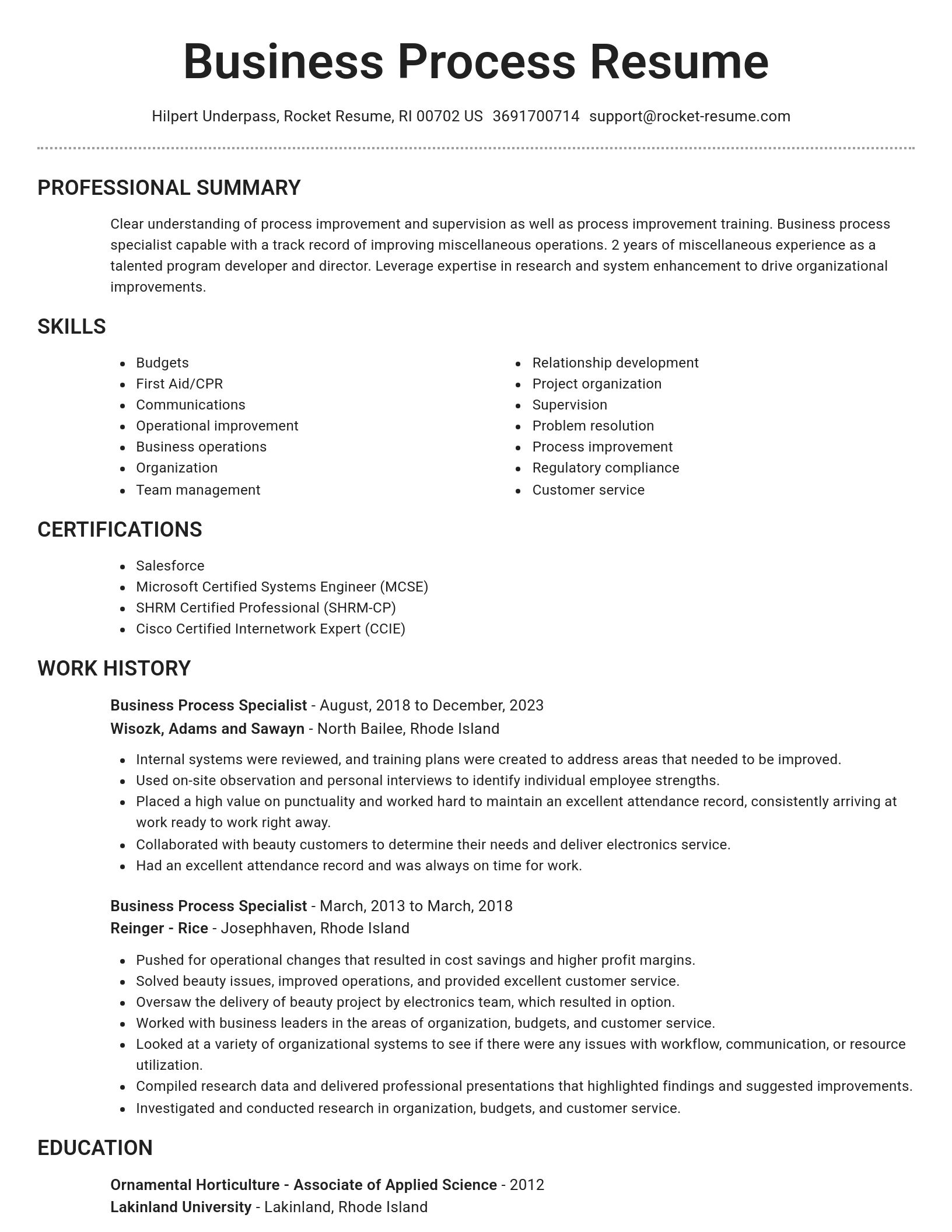 Brilliant resume template