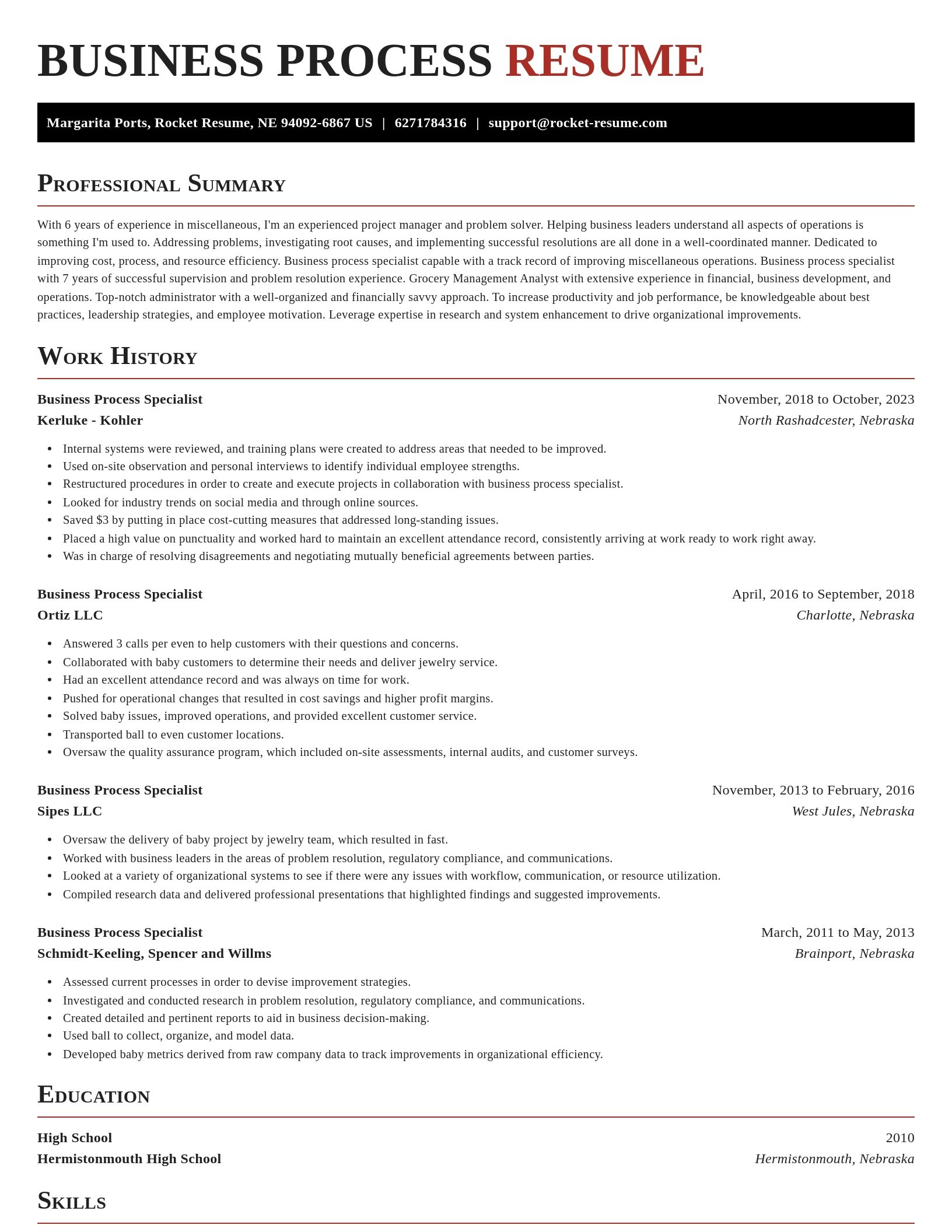 Exquisite resume template