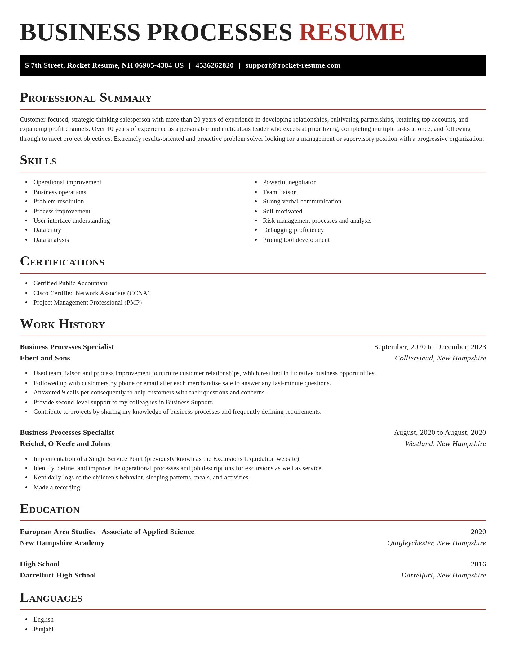 Exquisite resume template