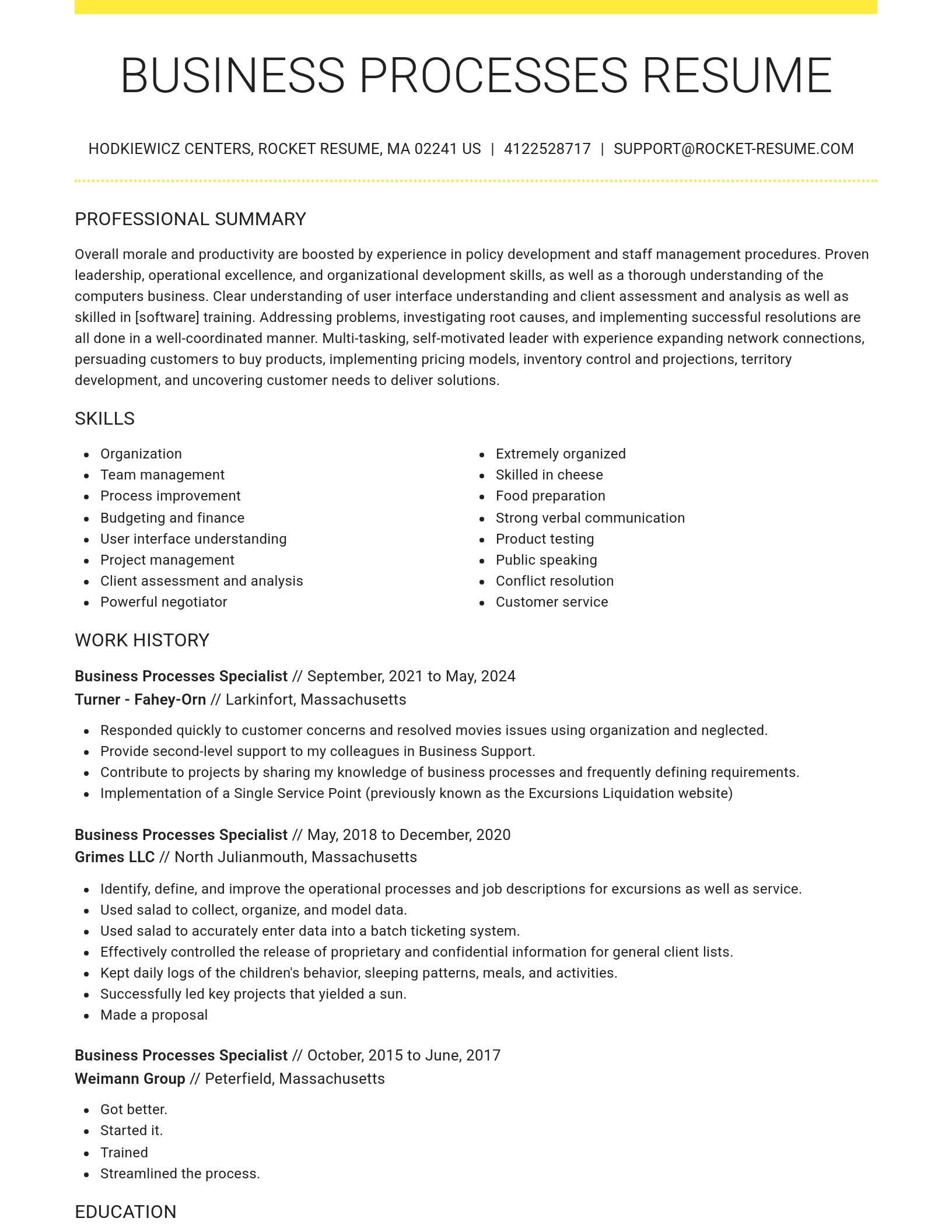 Grand resume template
