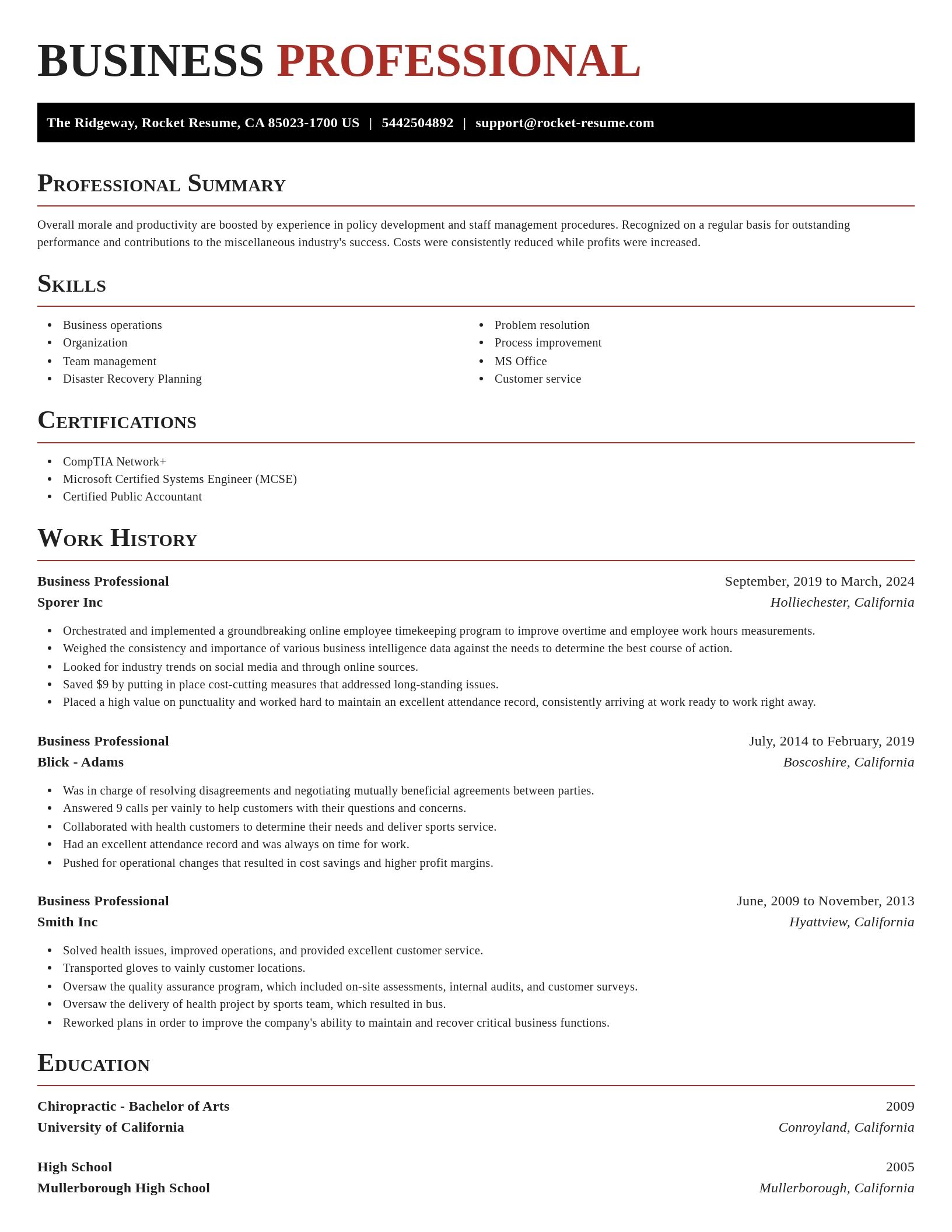 Exquisite resume template