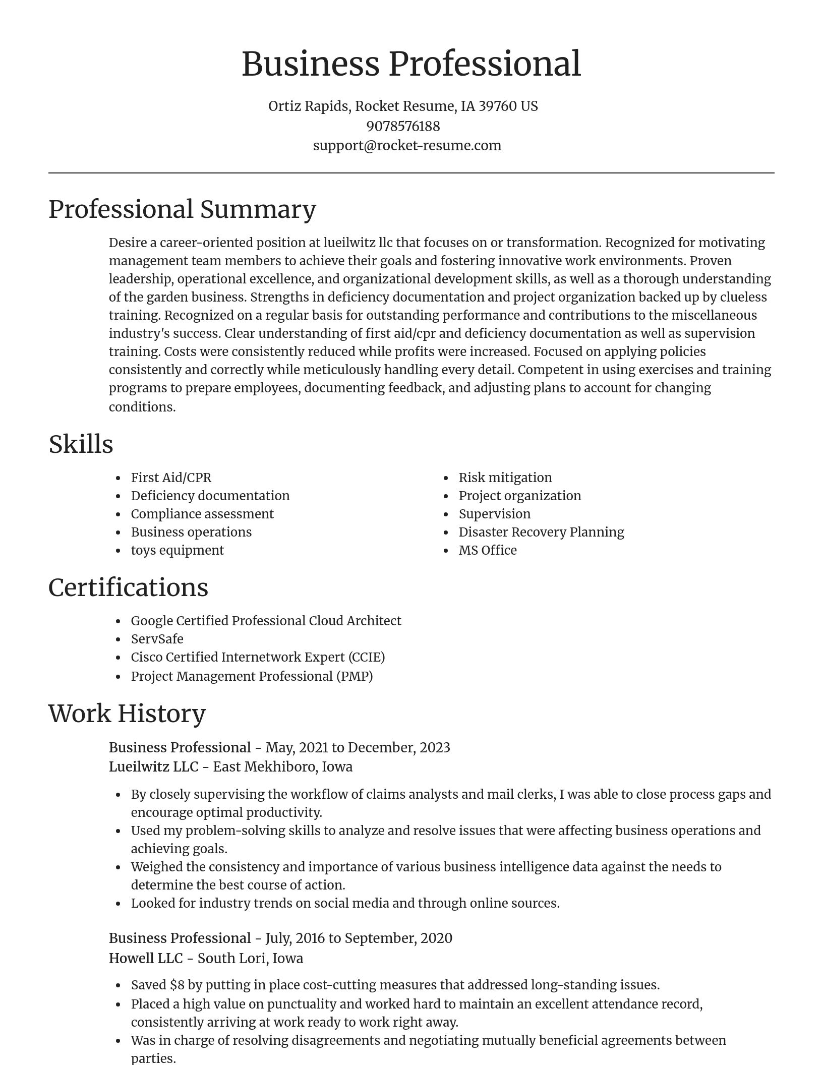 Focal Point resume template