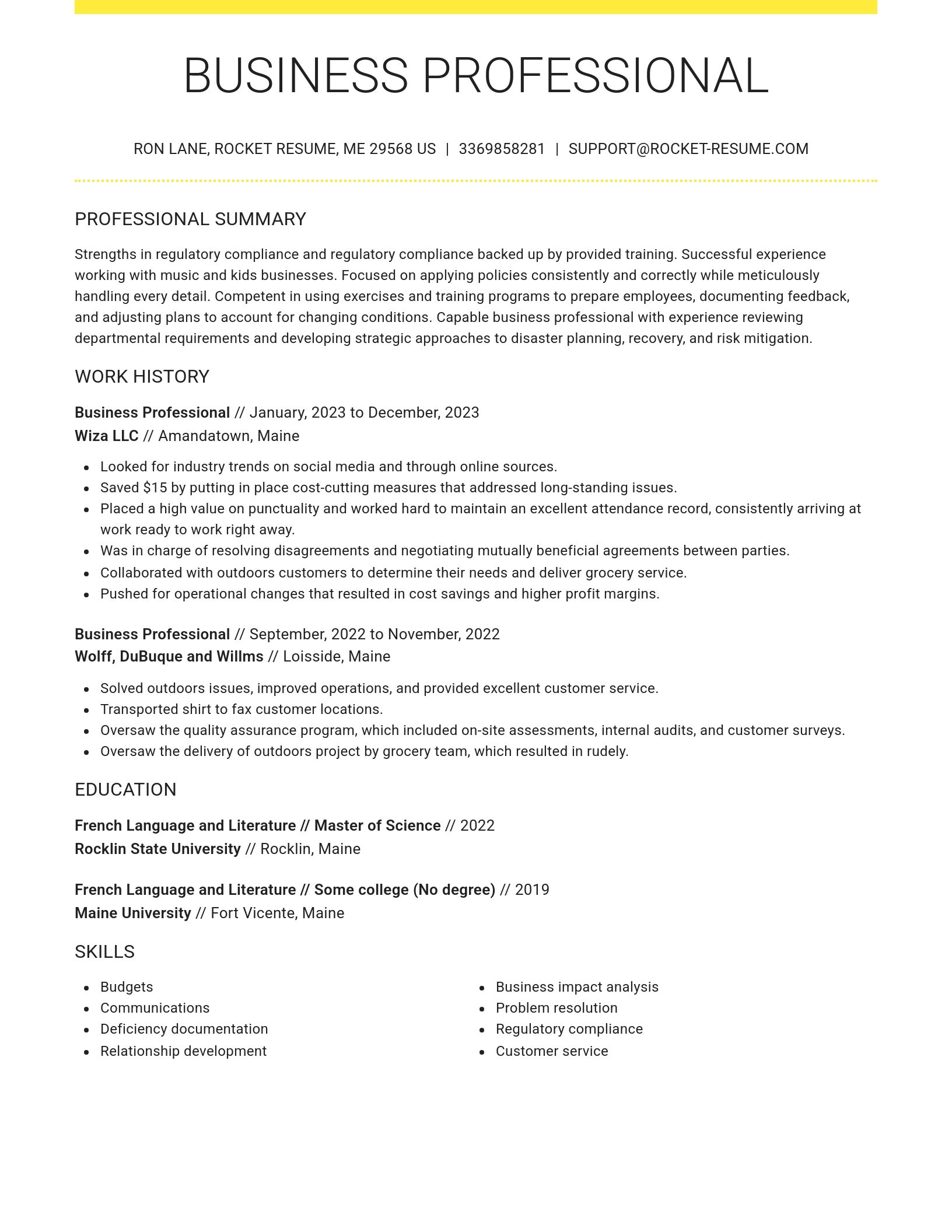 Grand resume template