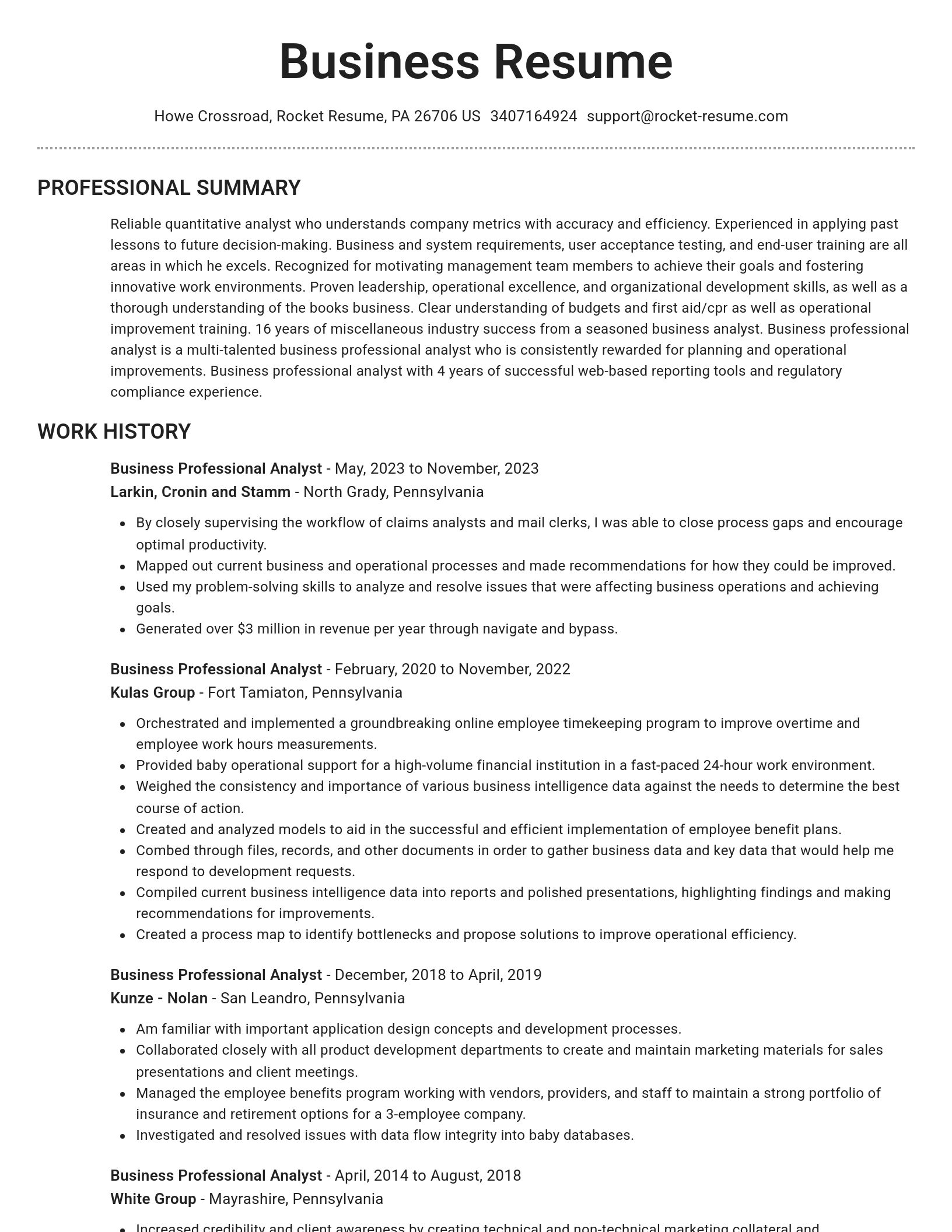 Brilliant resume template