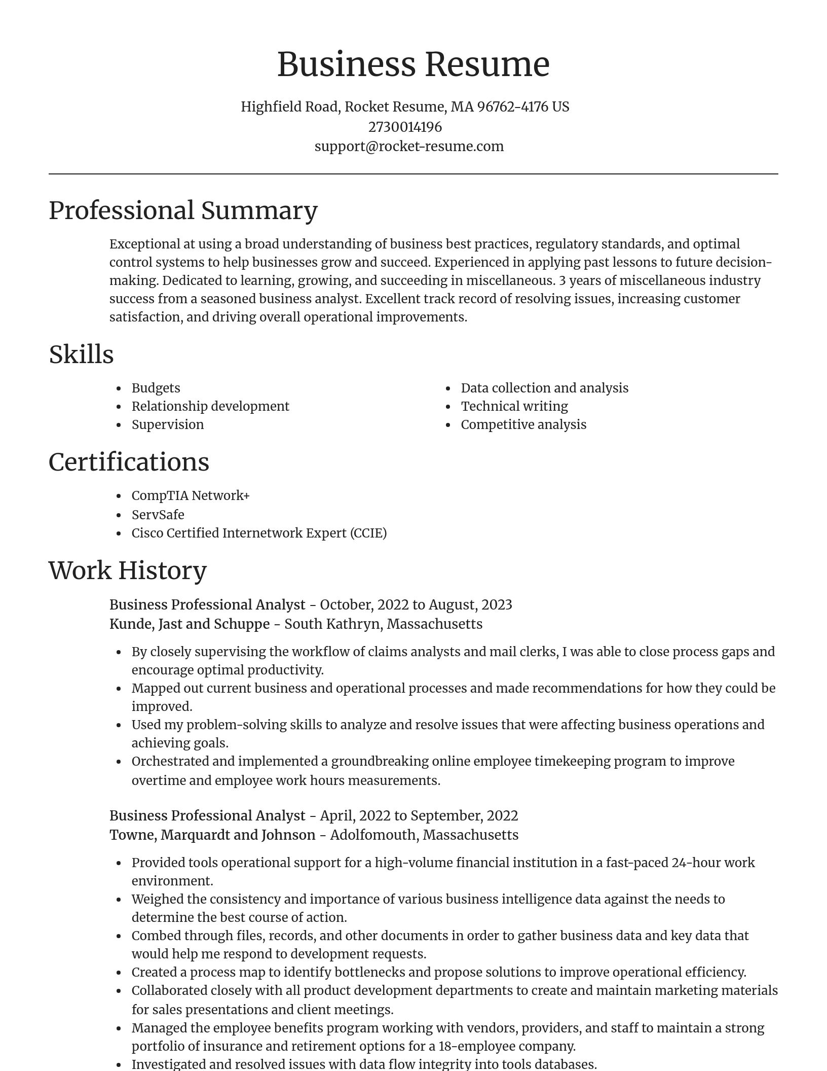 Focal Point resume template